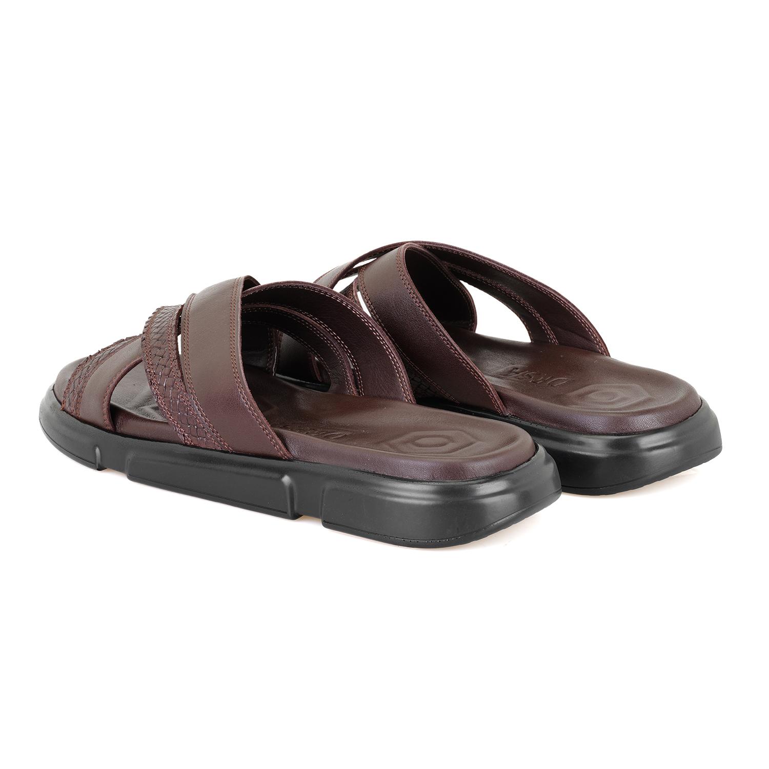 Samuel Kahve Erkek Deri Terlik