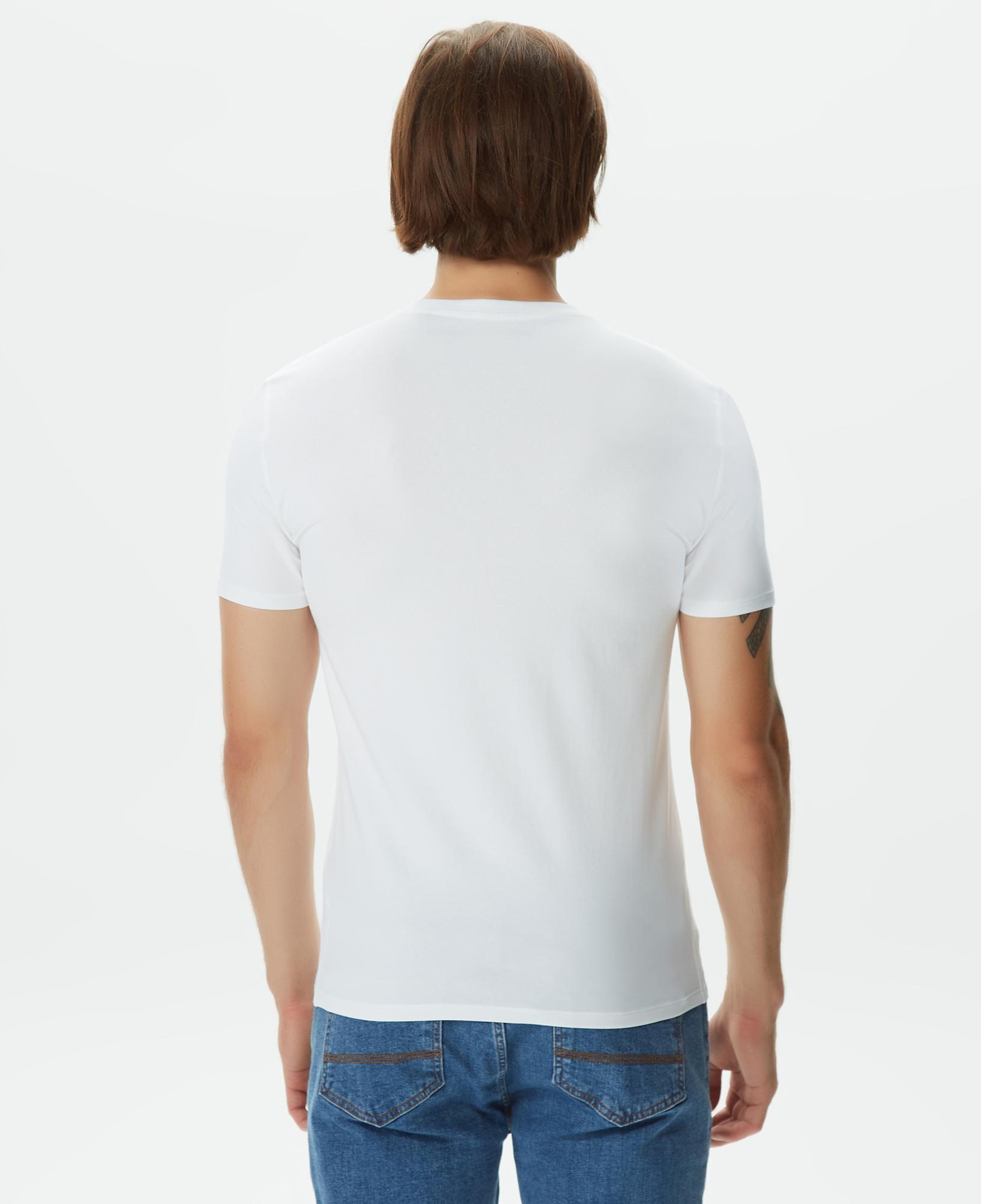 Guess Organic Stretch Jersey Erkek Beyaz T-Shirt