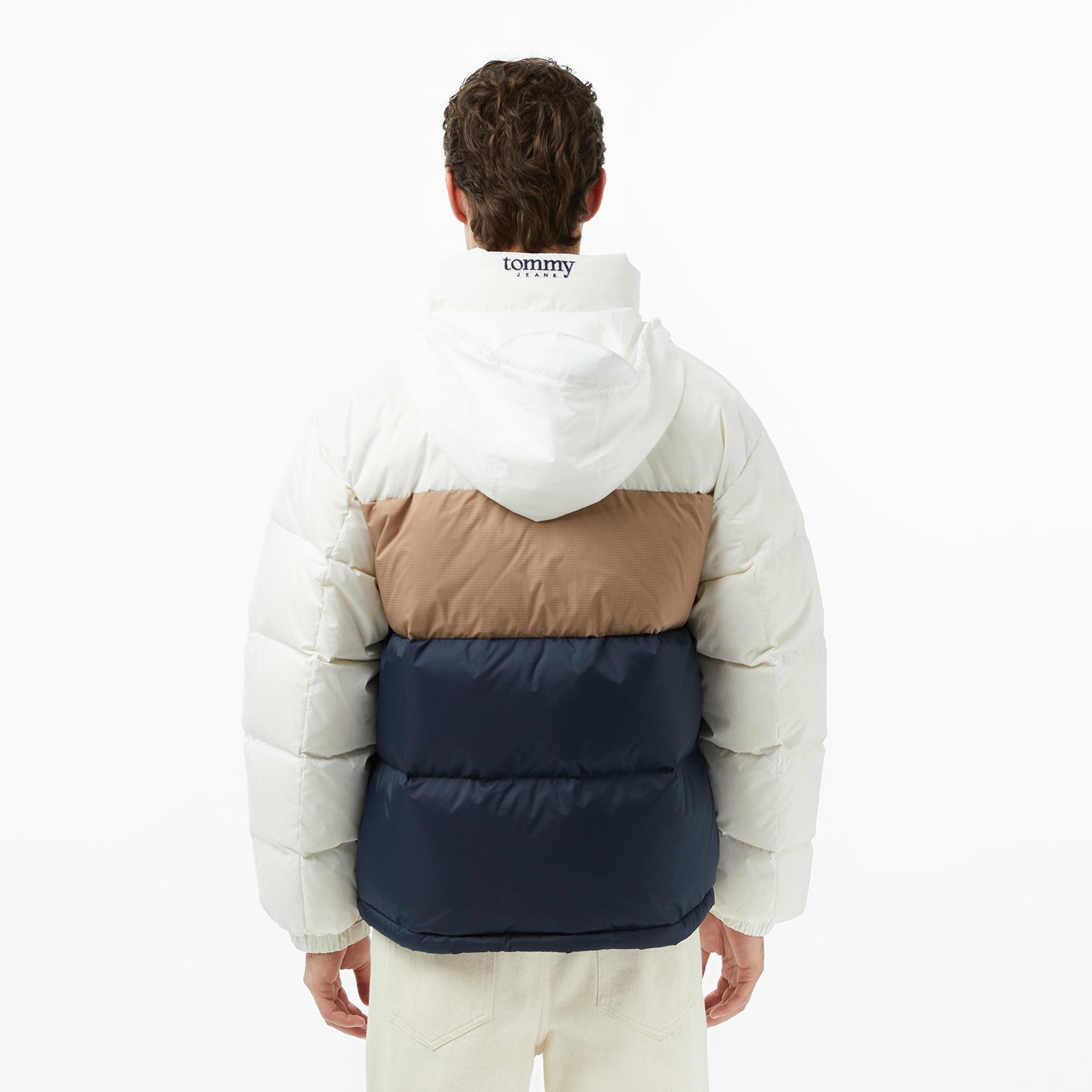 Tommy Jeans Alaska Erkek Beyaz Puffer Mont