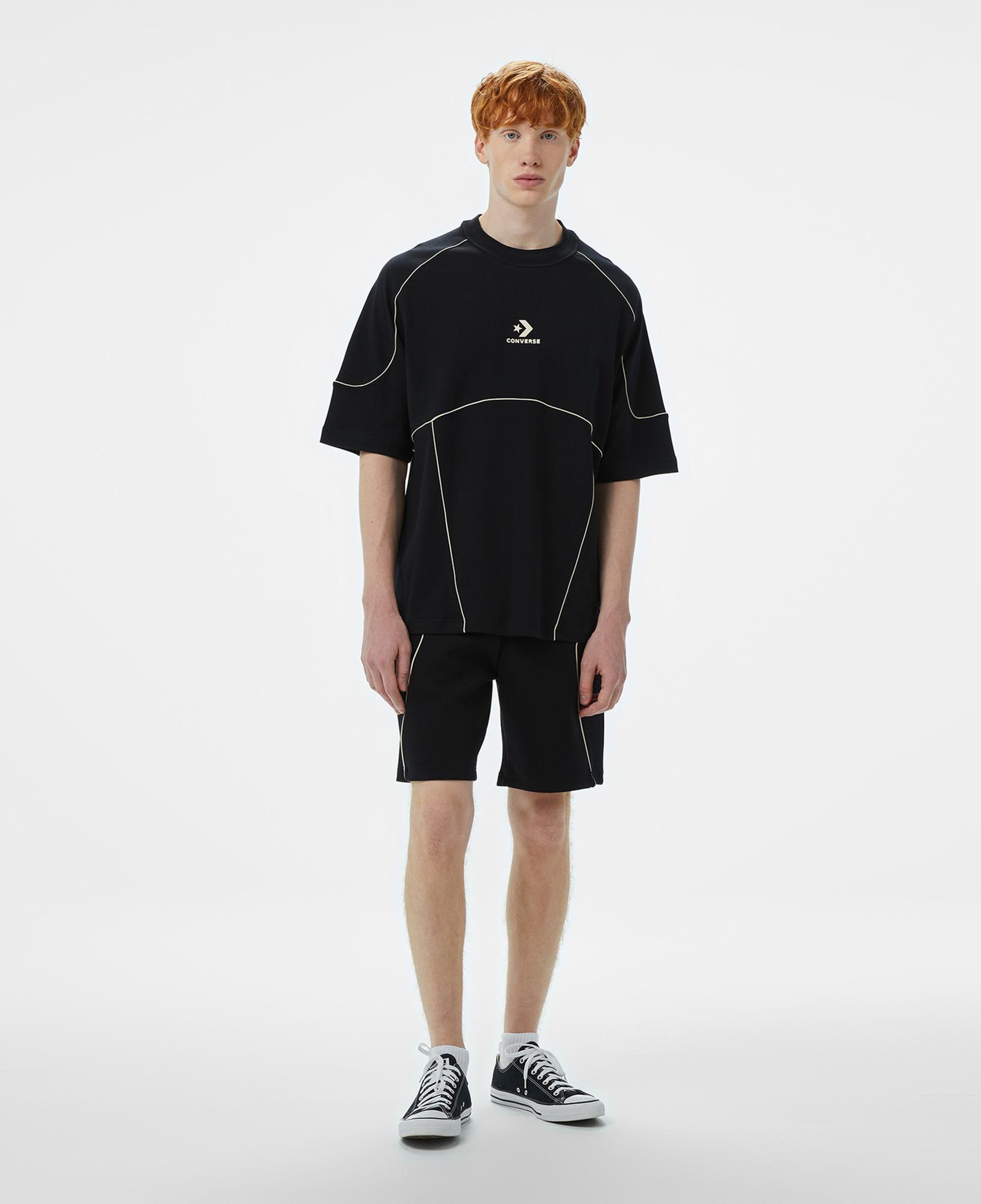 Converse Star Chevron Baskılı Erkek Oversize Fit Siyah Şort