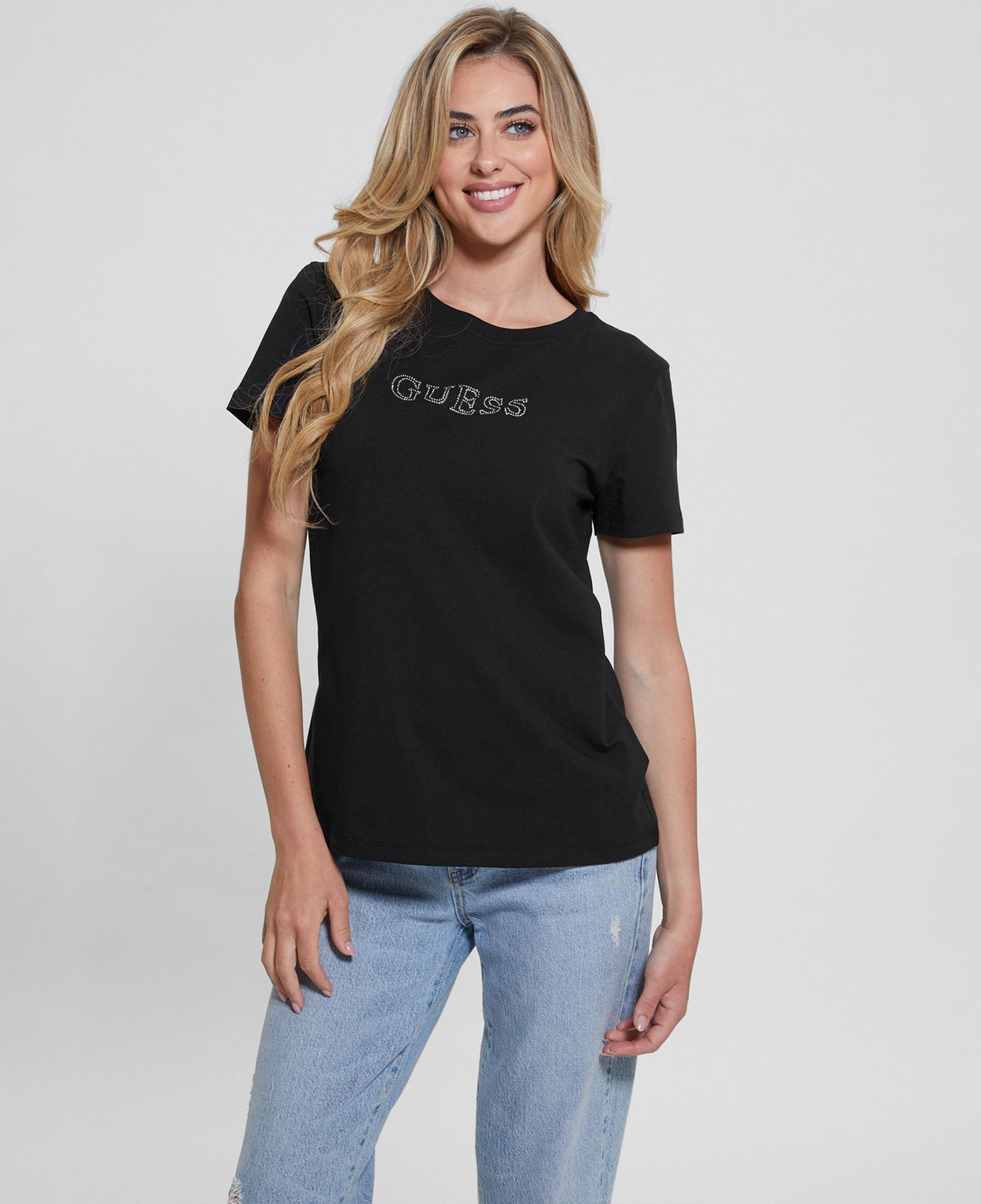 Guess Kadın Siyah T-Shirt