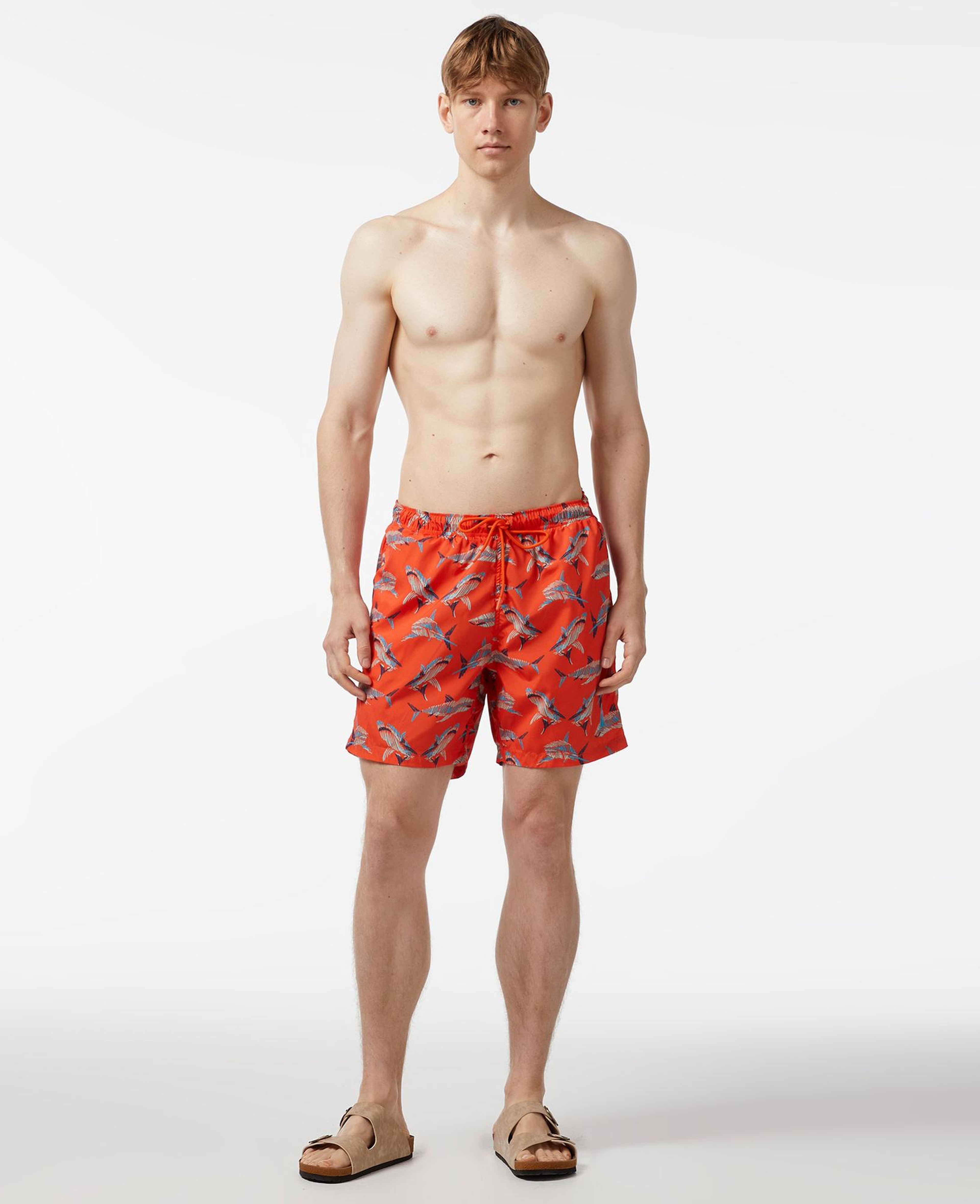 Nautica Erkek Turuncu Standart Fit Deniz Şortu