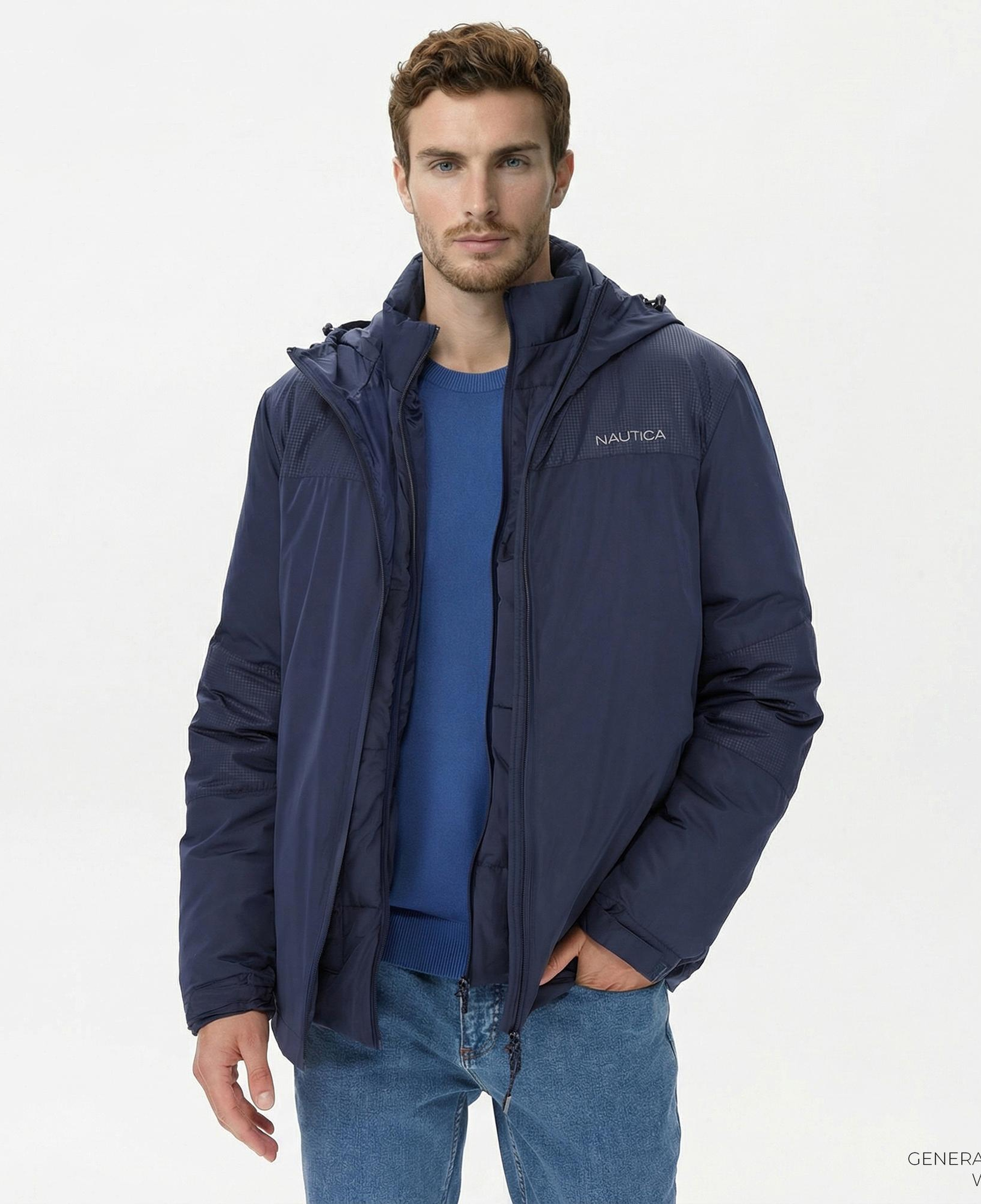 Nautica Erkek Lacivert Standart Fit Mont