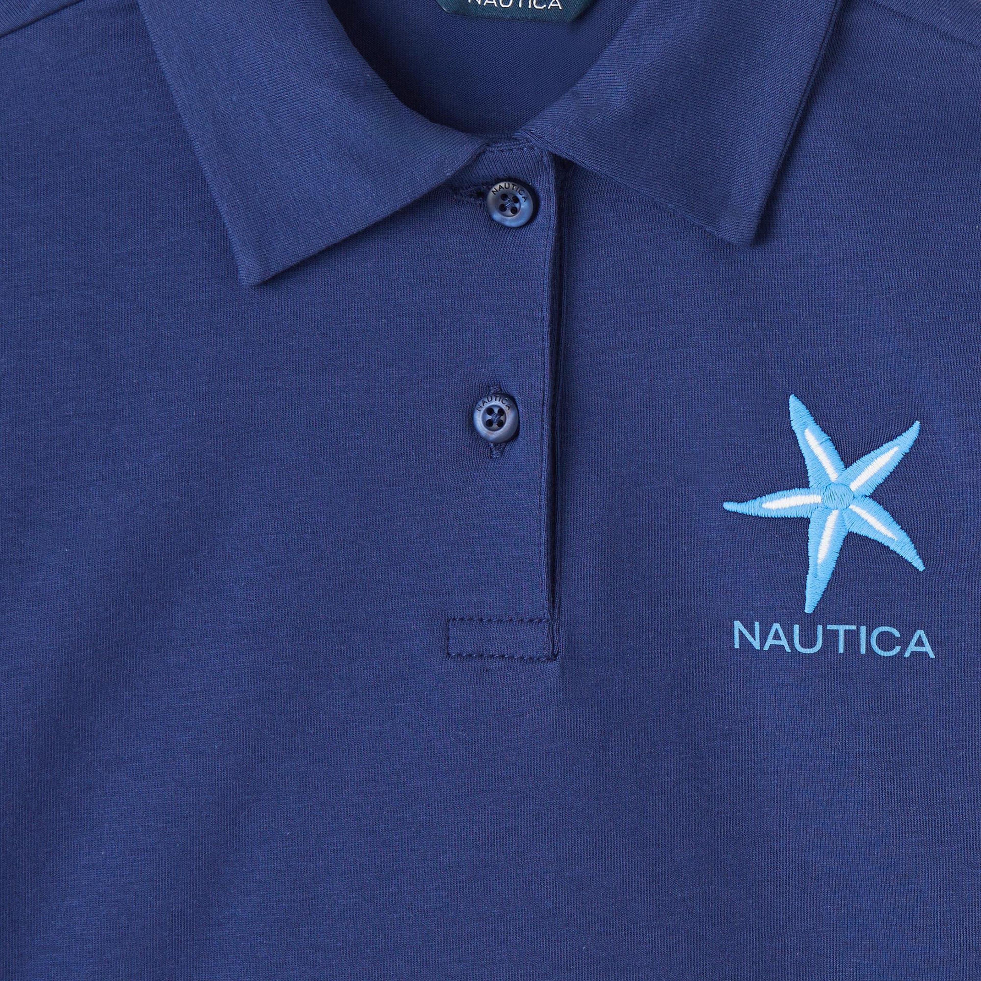 Nautica Kız Çocuk Lacivert Regular Fit Polo Yaka T-Shirt