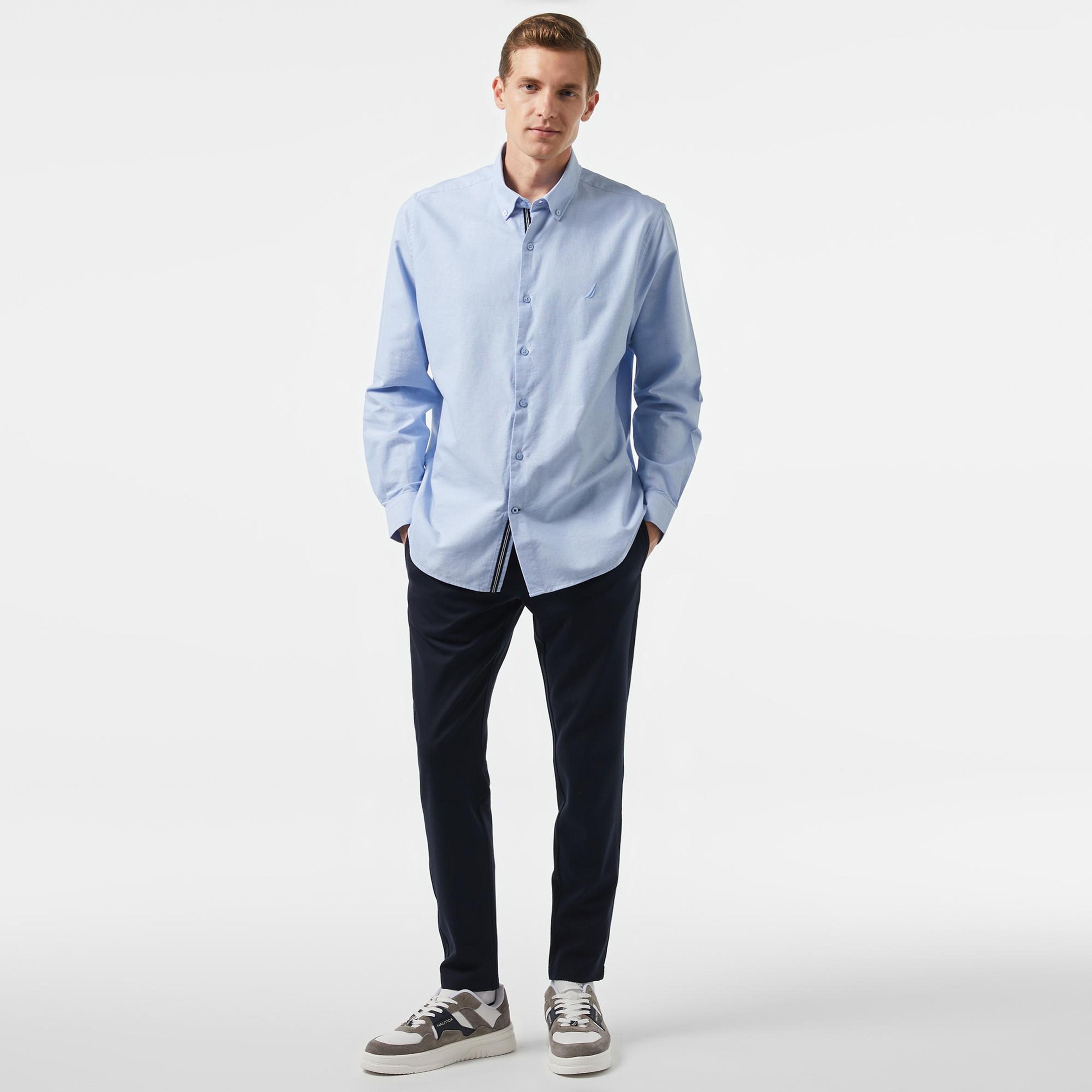 Nautica Erkek Mavi Classic Fit Gömlek