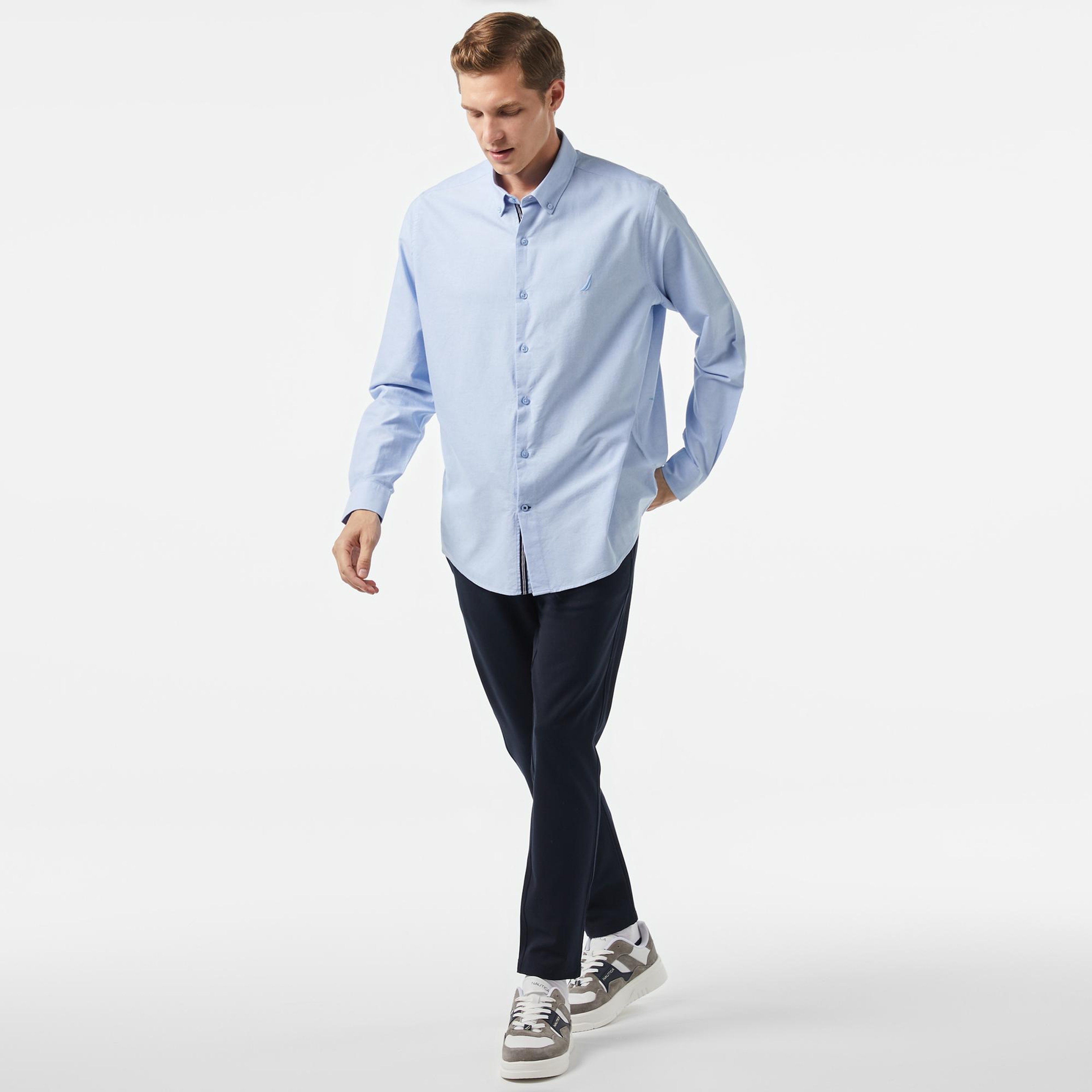 Nautica Erkek Mavi Classic Fit Gömlek