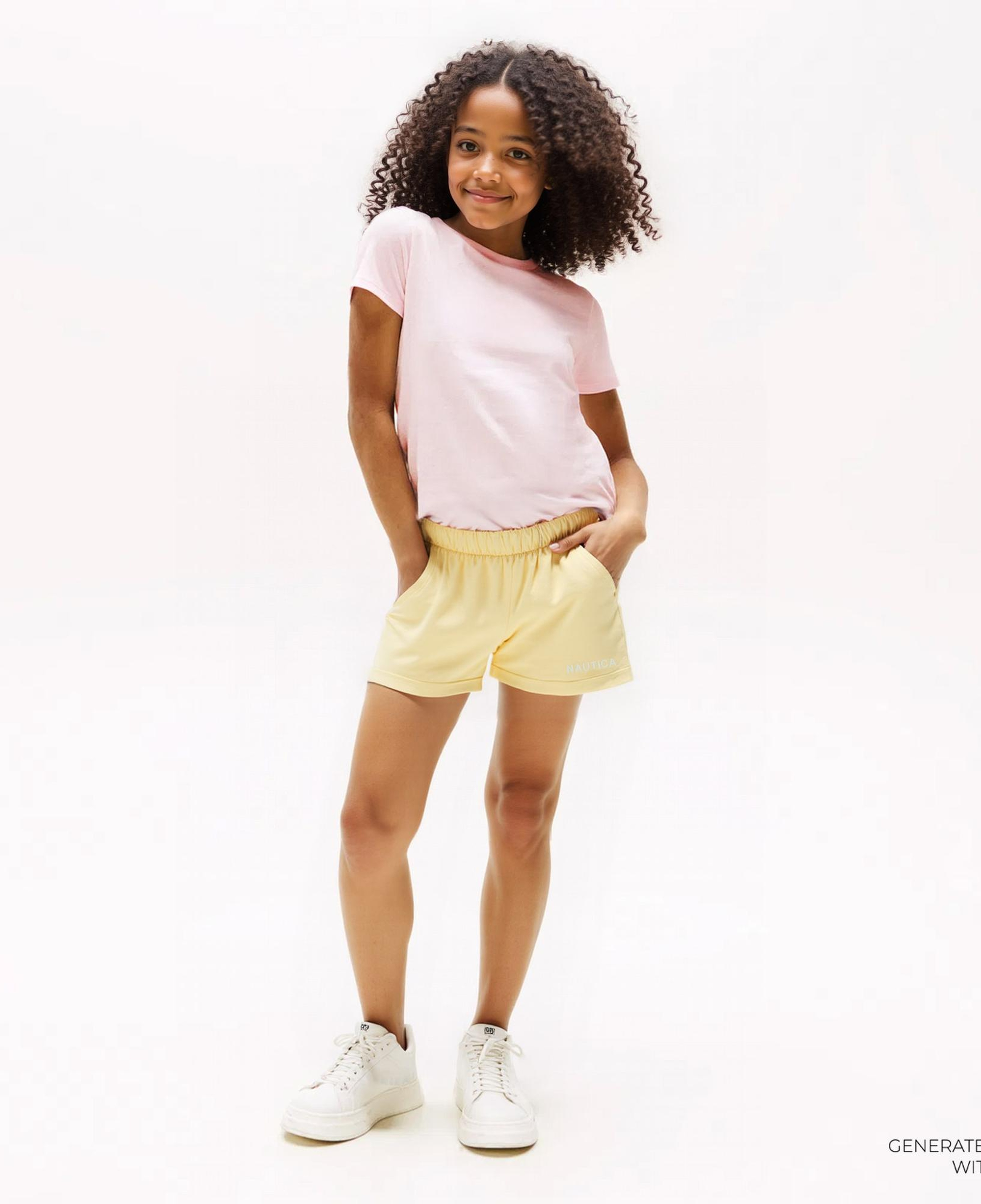 Nautica Kız Çocuk Sarı Relaxed Fit Şort