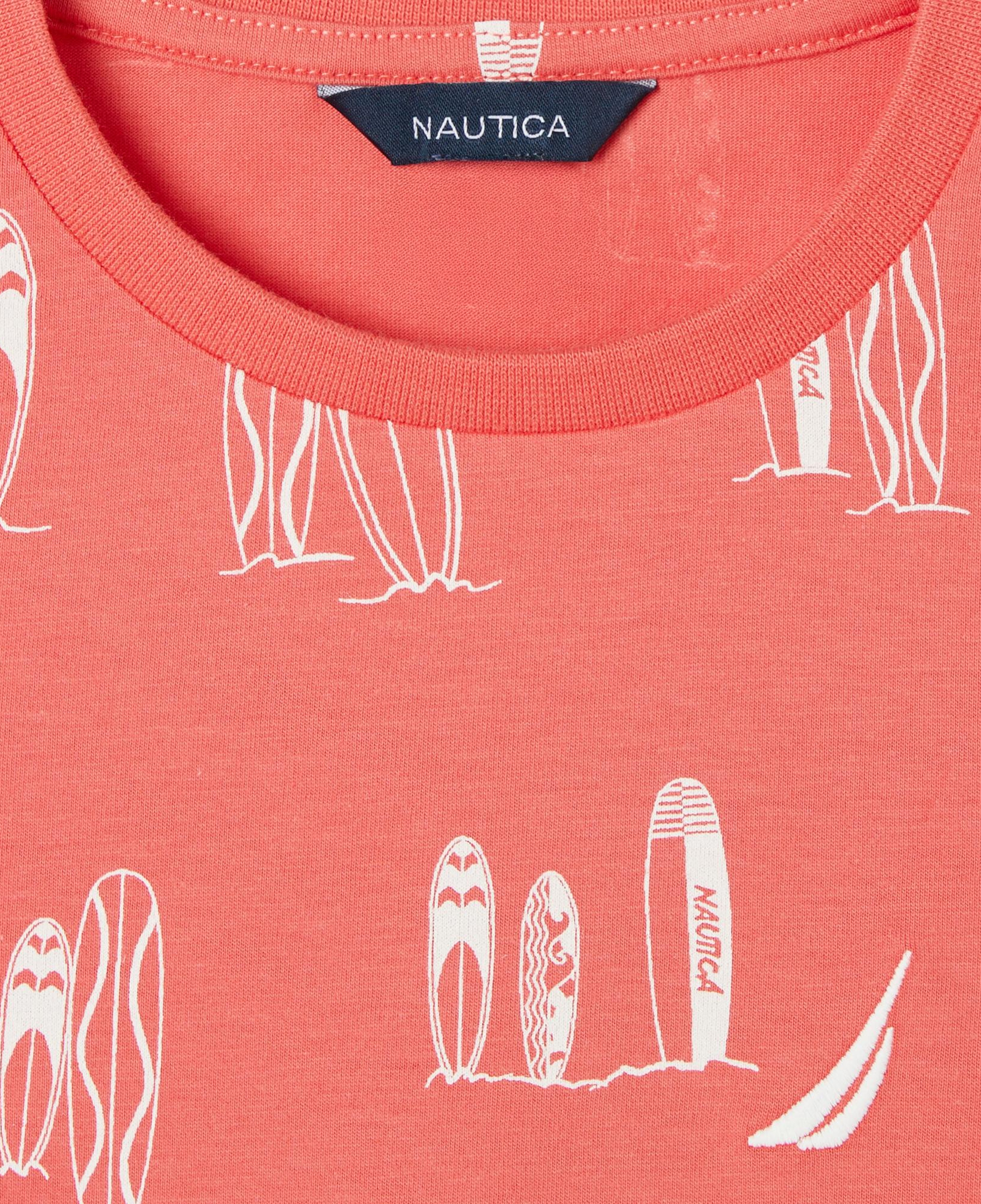 Nautica Erkek Çocuk Kırmızı Regular Fit Baskılı T-Shirt