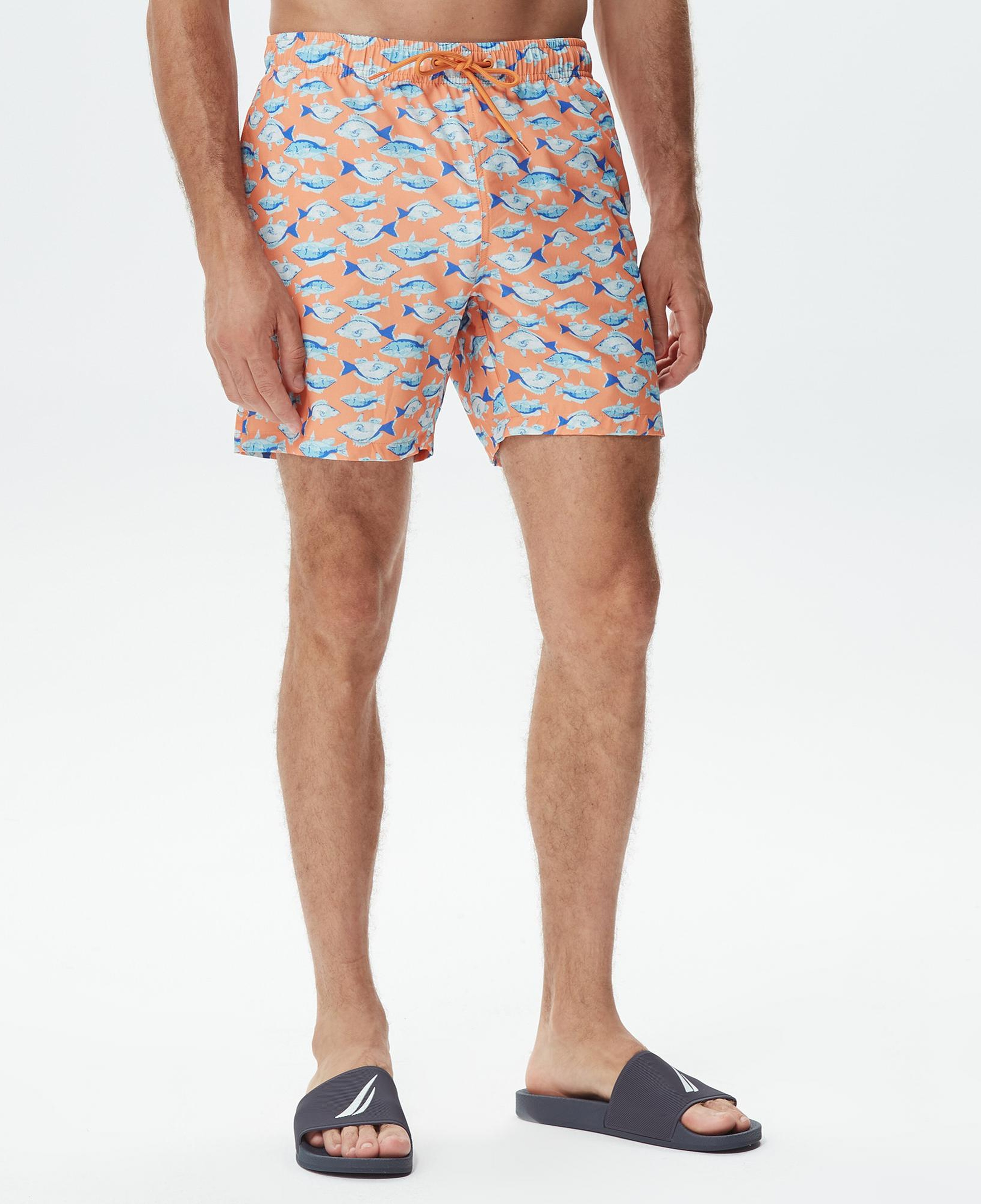 Nautica Erkek Pembe Baskılı Deniz Şortu