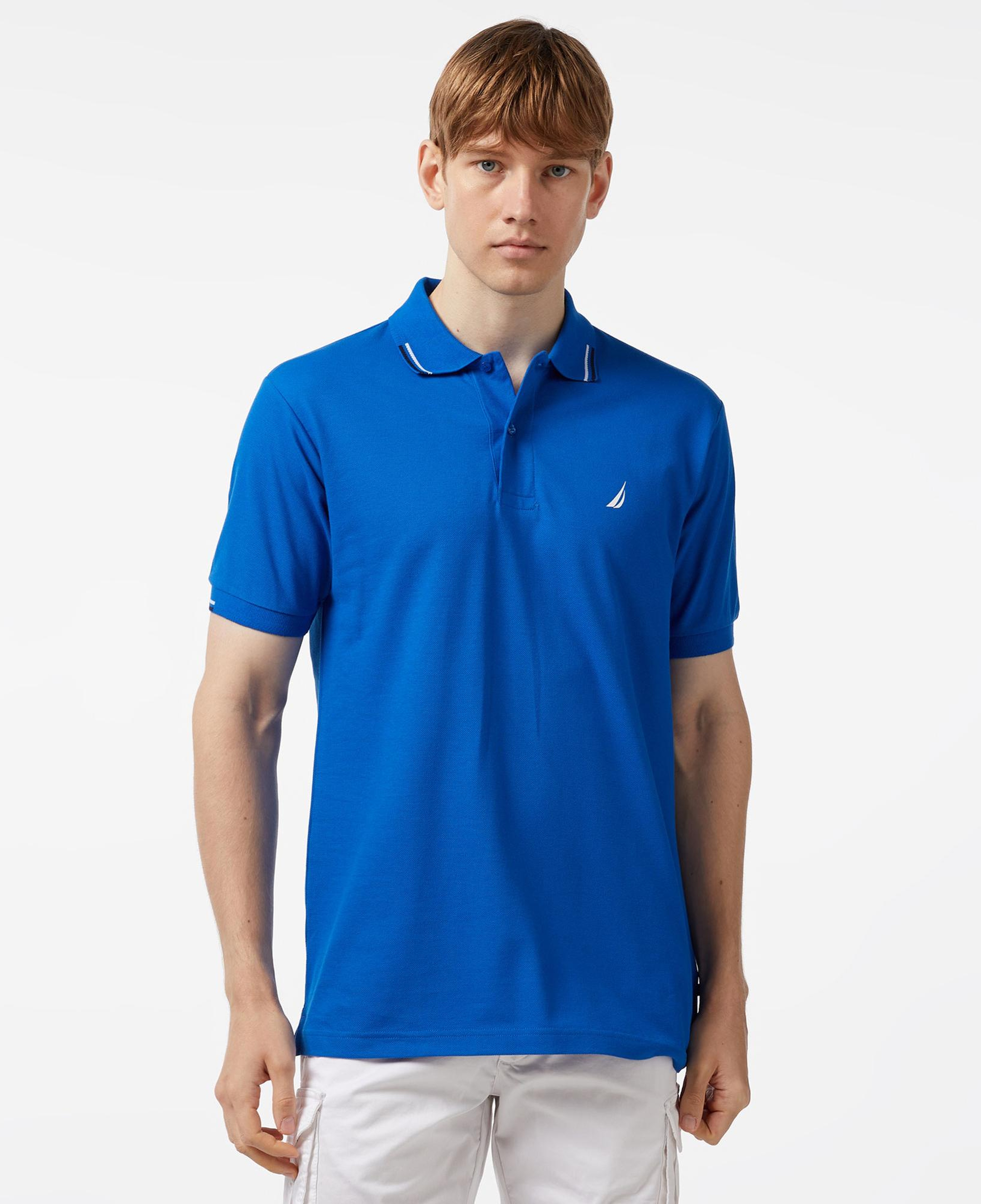 Nautica Erkek Mavi Classic Fit Kısa Kollu Polo