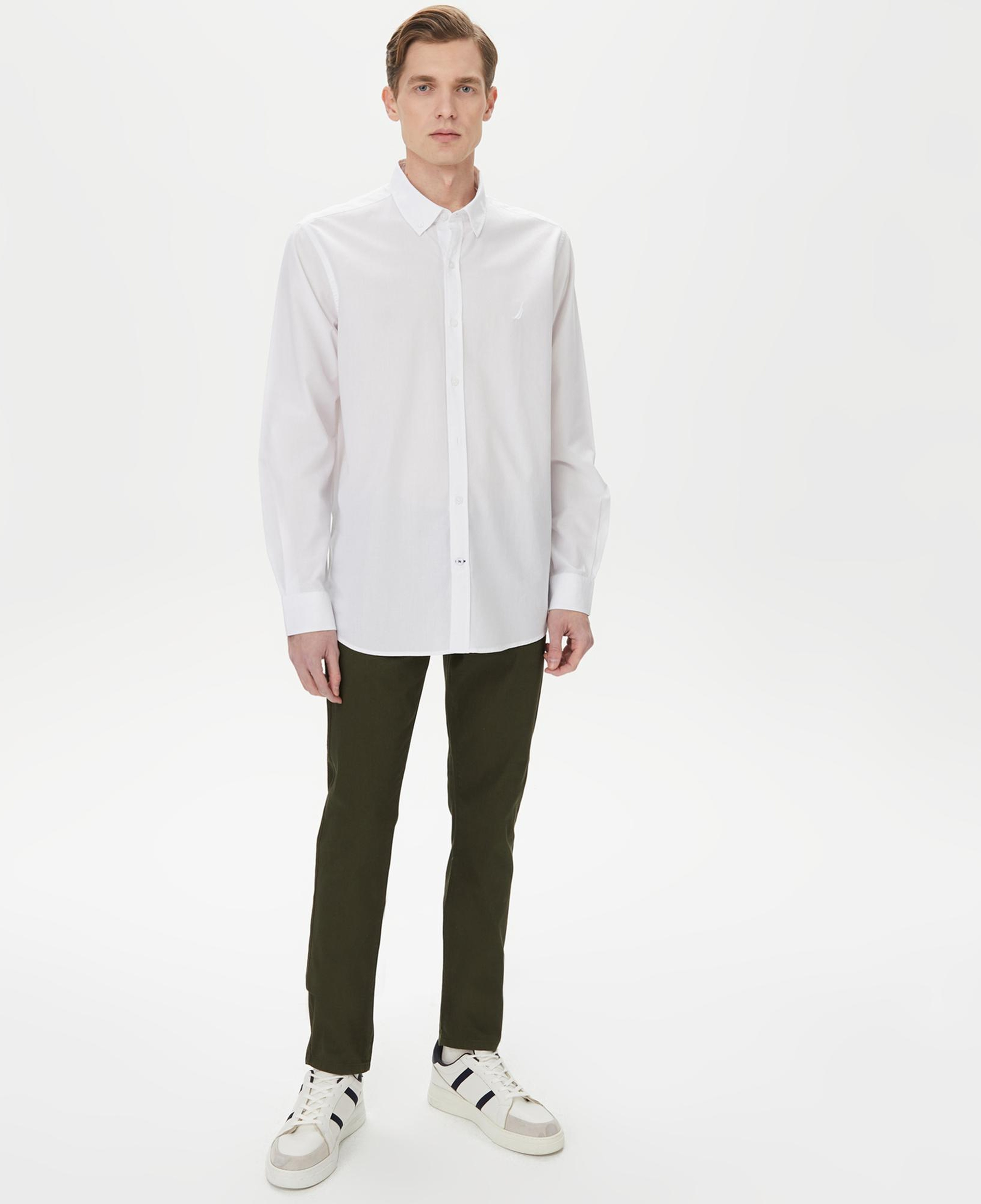 Nautica Erkek Beyaz Classic Fit Gömlek