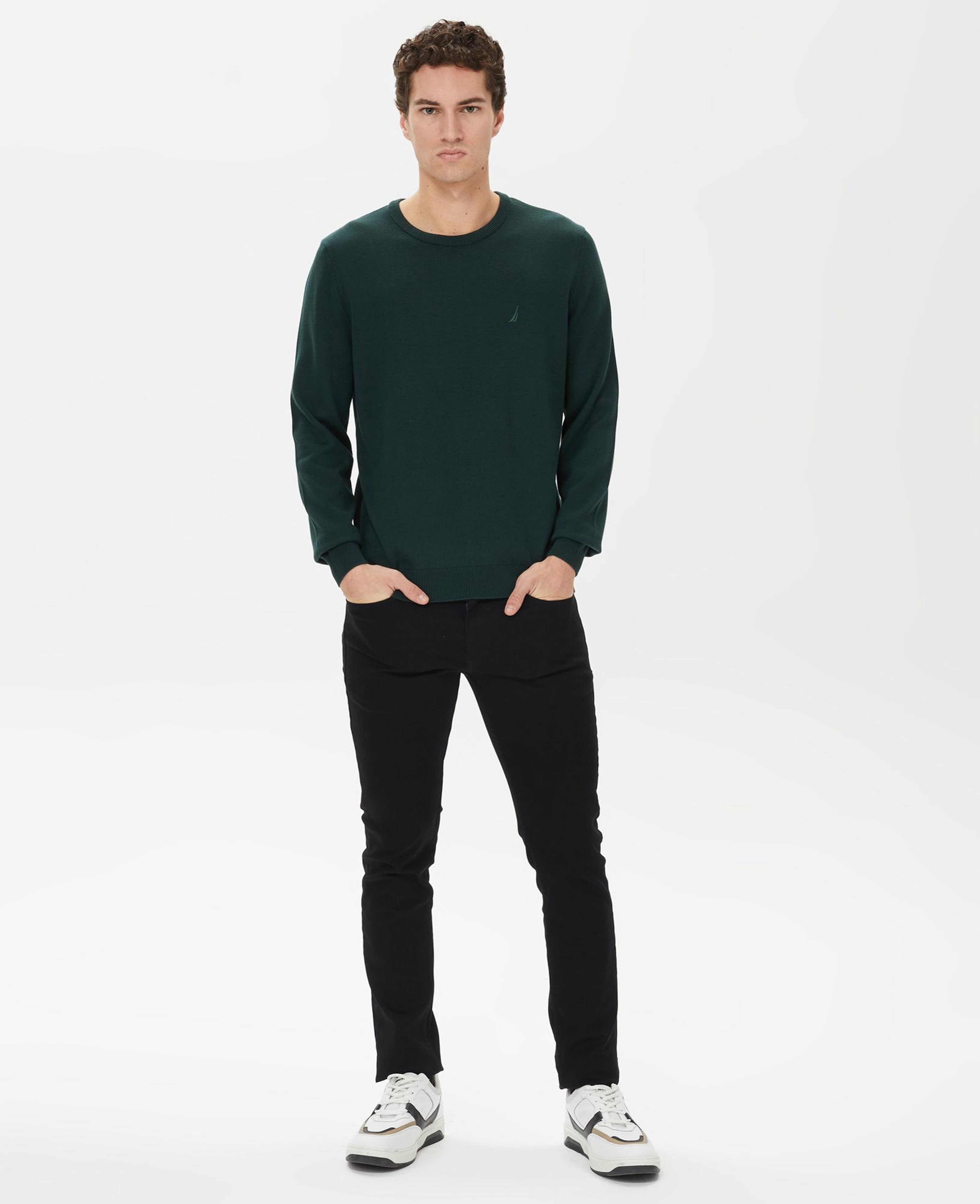 Nautica Erkek Yeşil Standart Fit Kazak