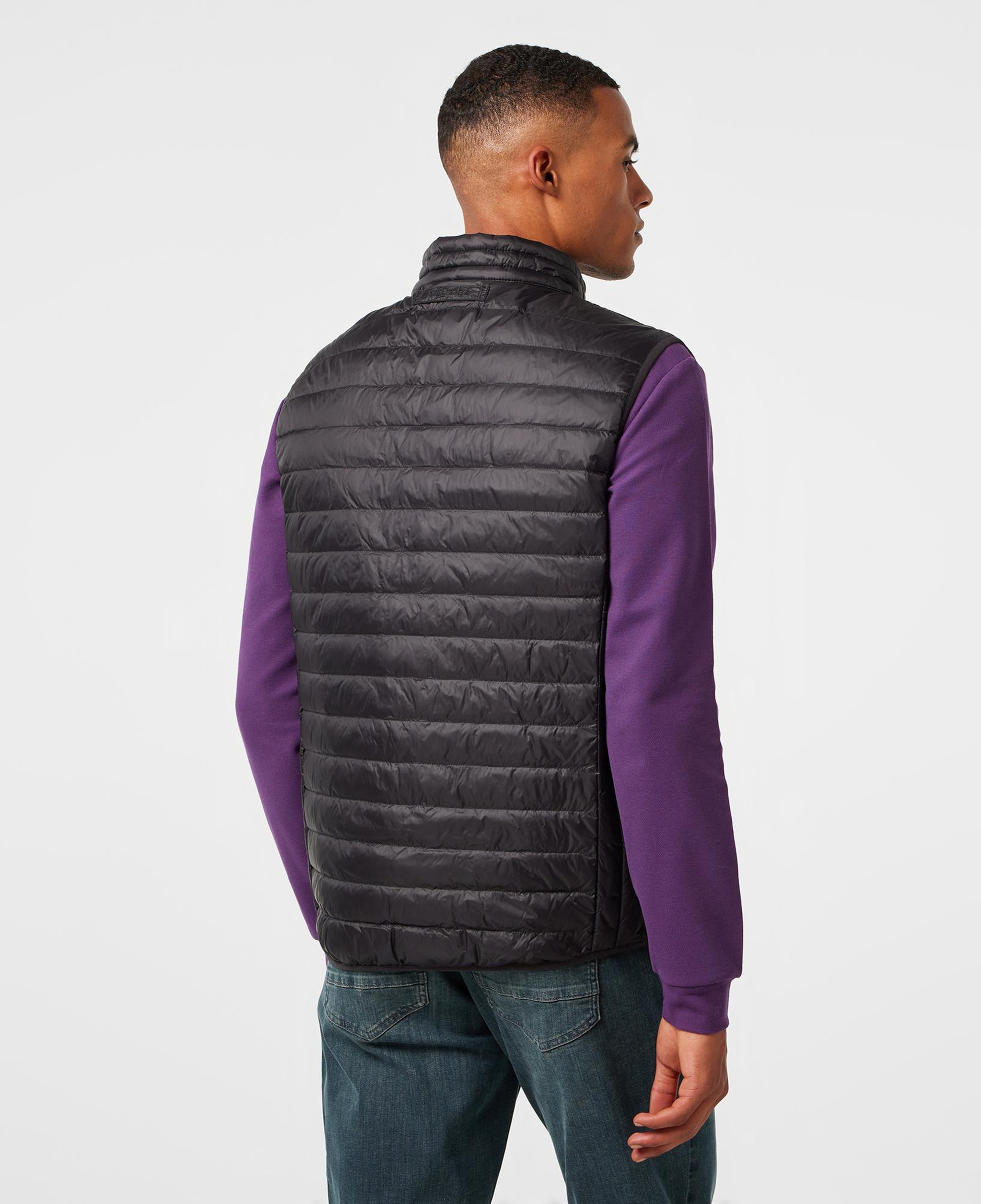 Nautica Erkek Siyah Su Kaydırma Özellikli Kaz Tüyü Yelek