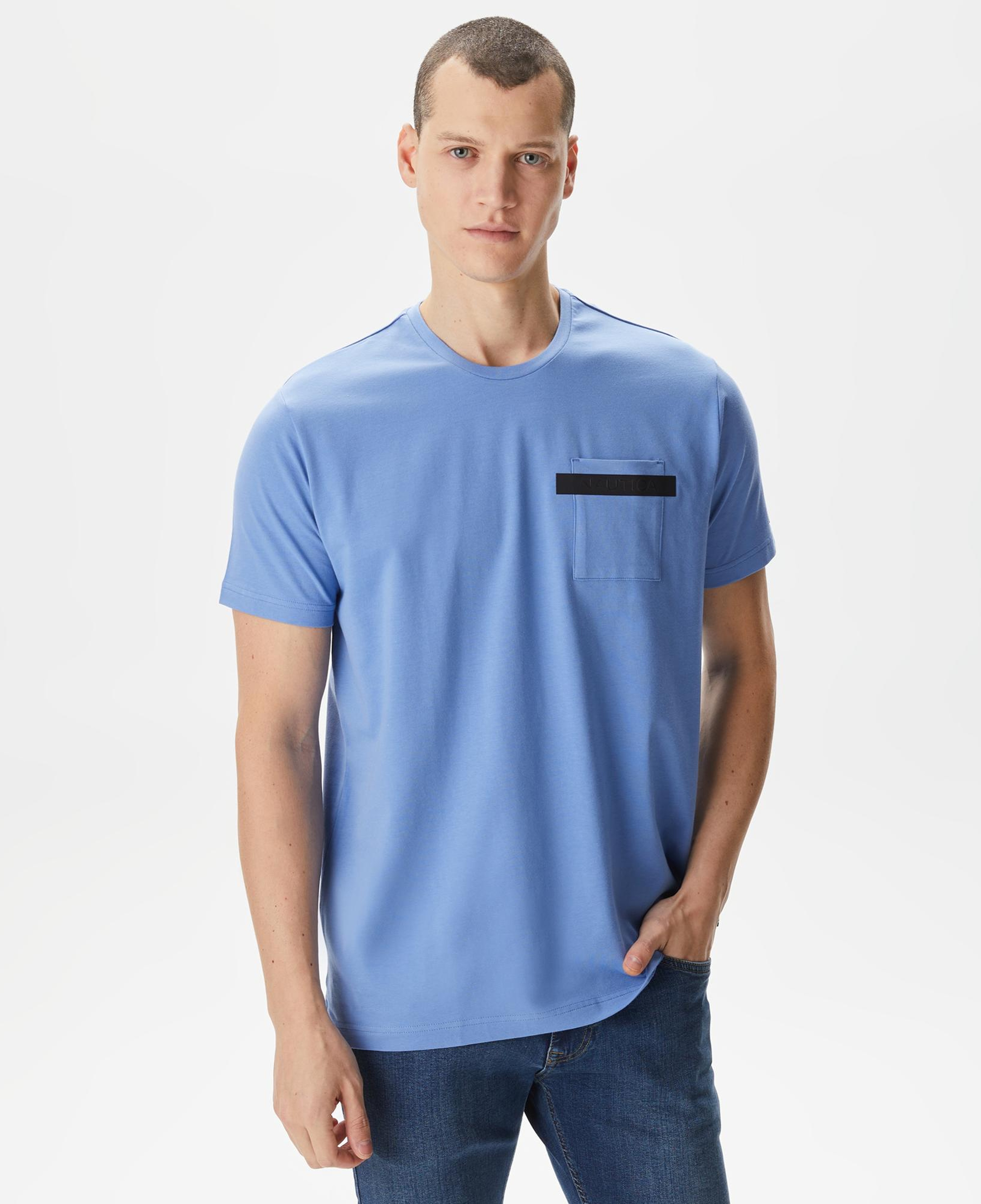 Nautica Erkek Mavi Standart Fit T-Shirt