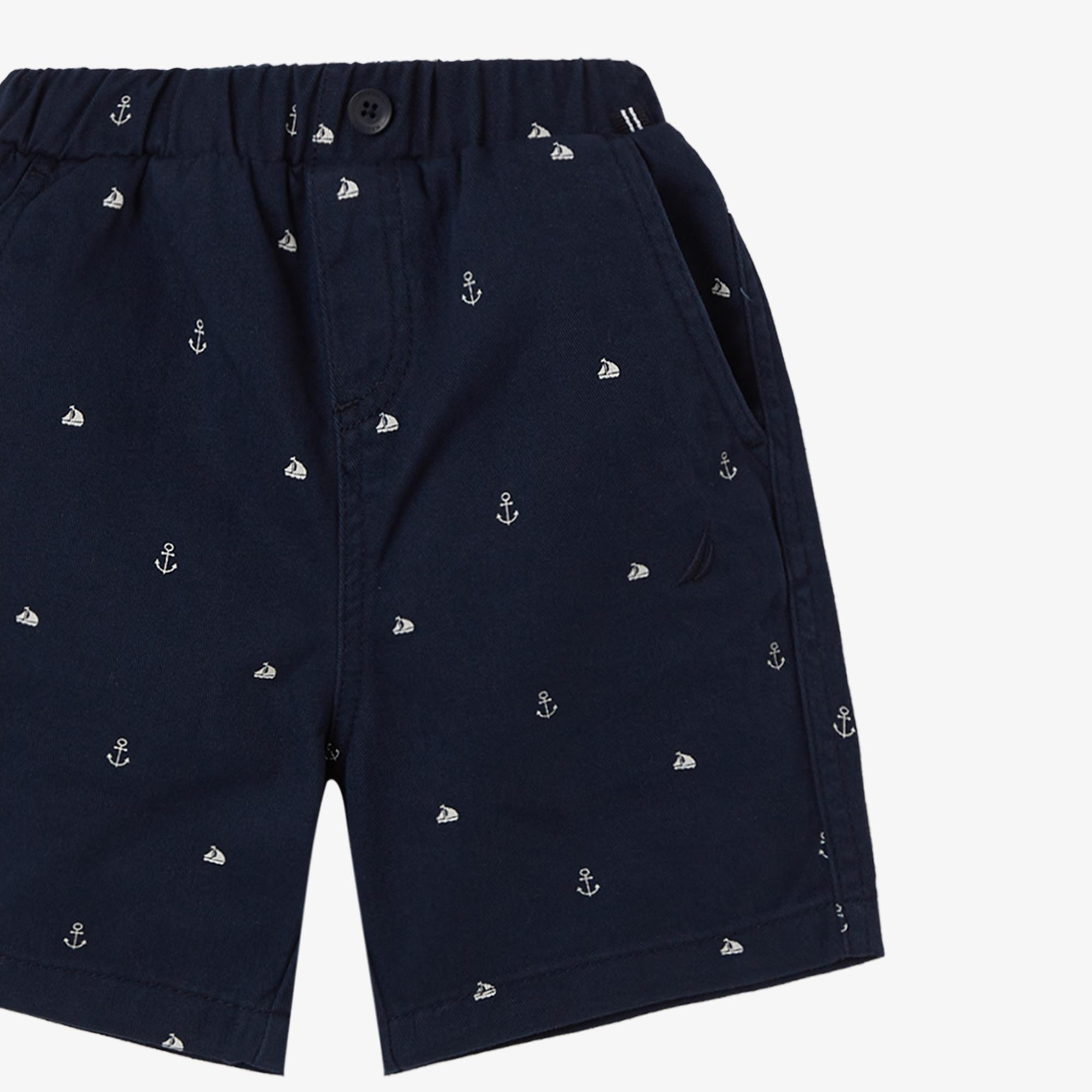 Nautica Erkek Çocuk Lacivert Standart Fit Desenli Şort
