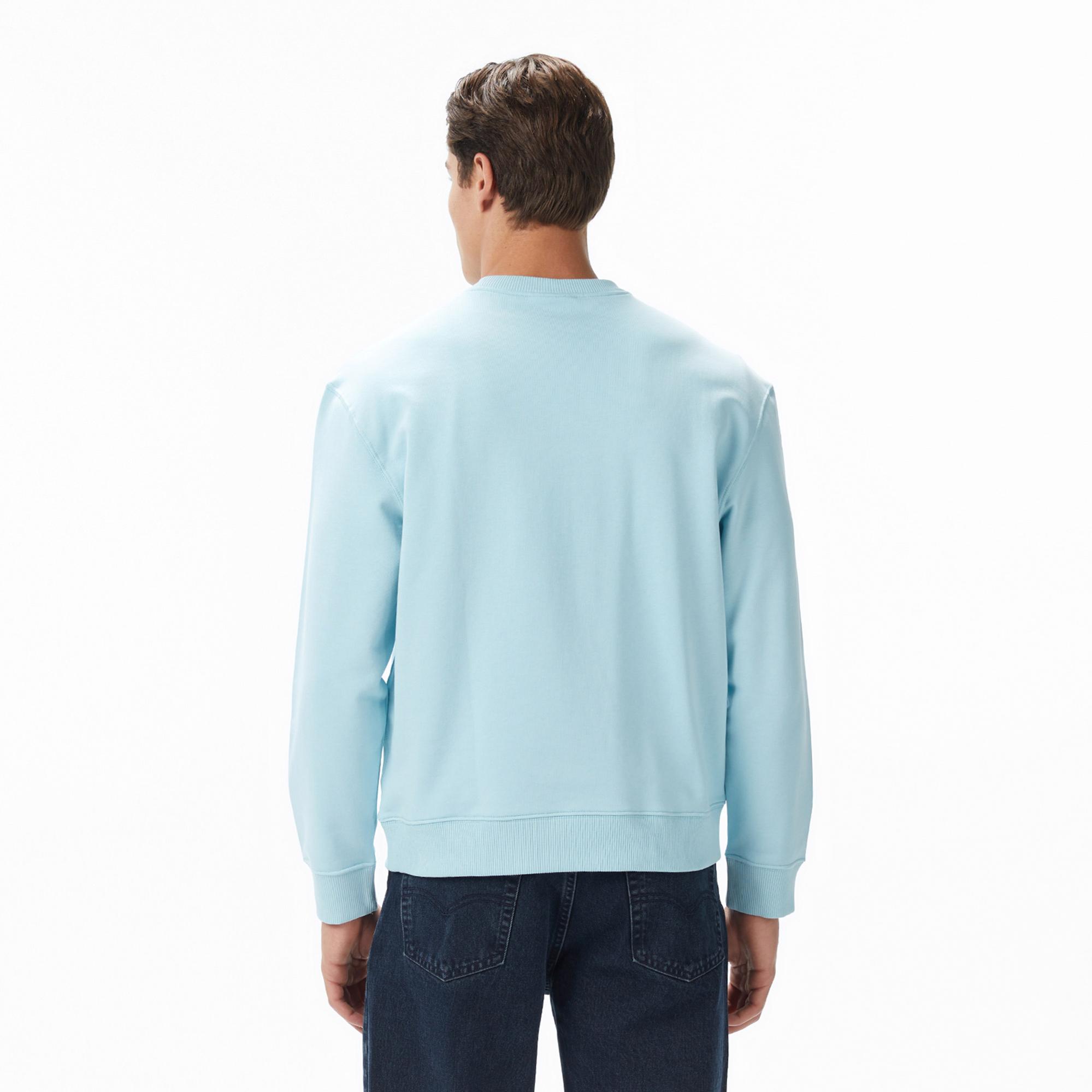 Calvin Klein Terry Monologo Erkek Mavi Sweatshirt