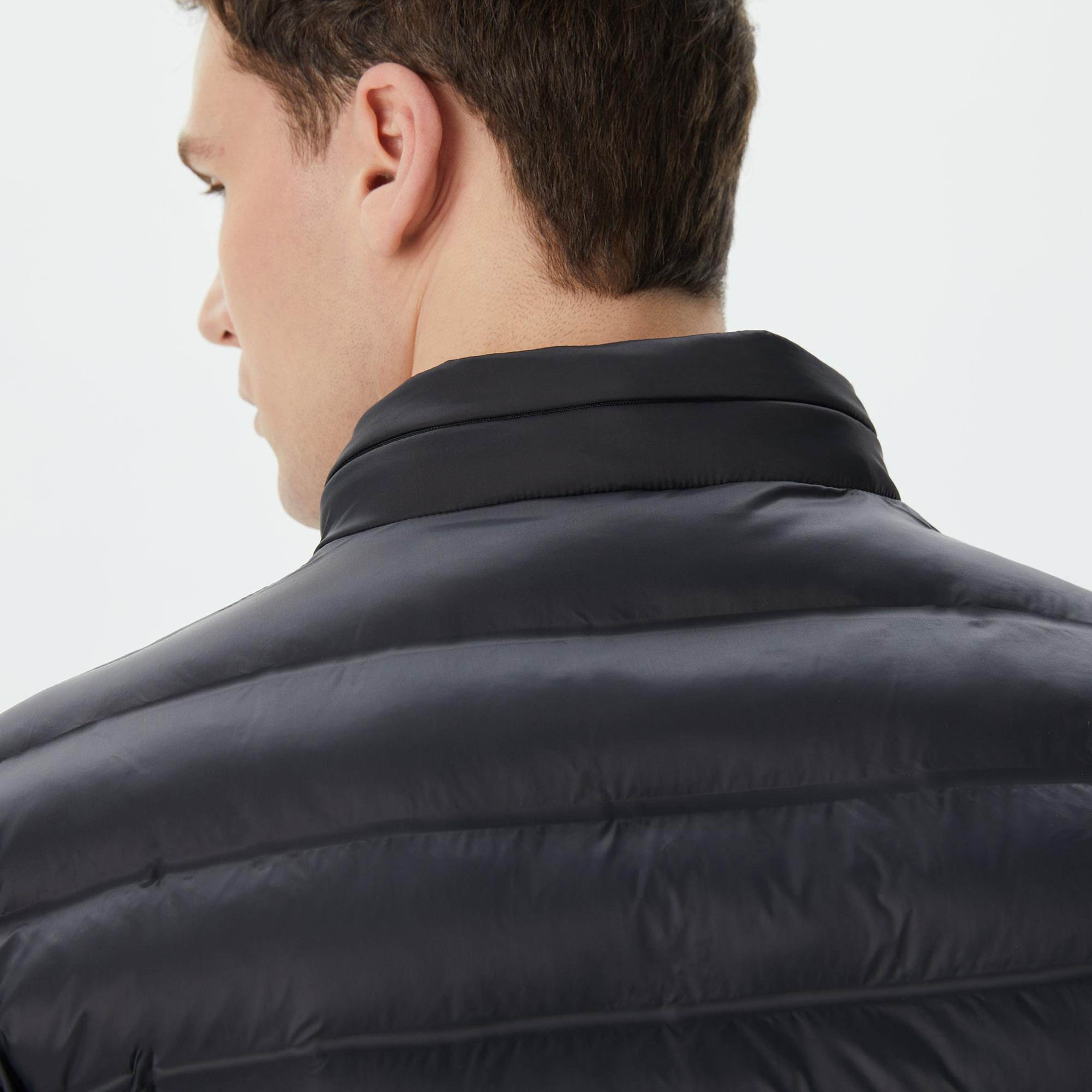 Lacoste Erkek Kapüşonlu Siyah Mont