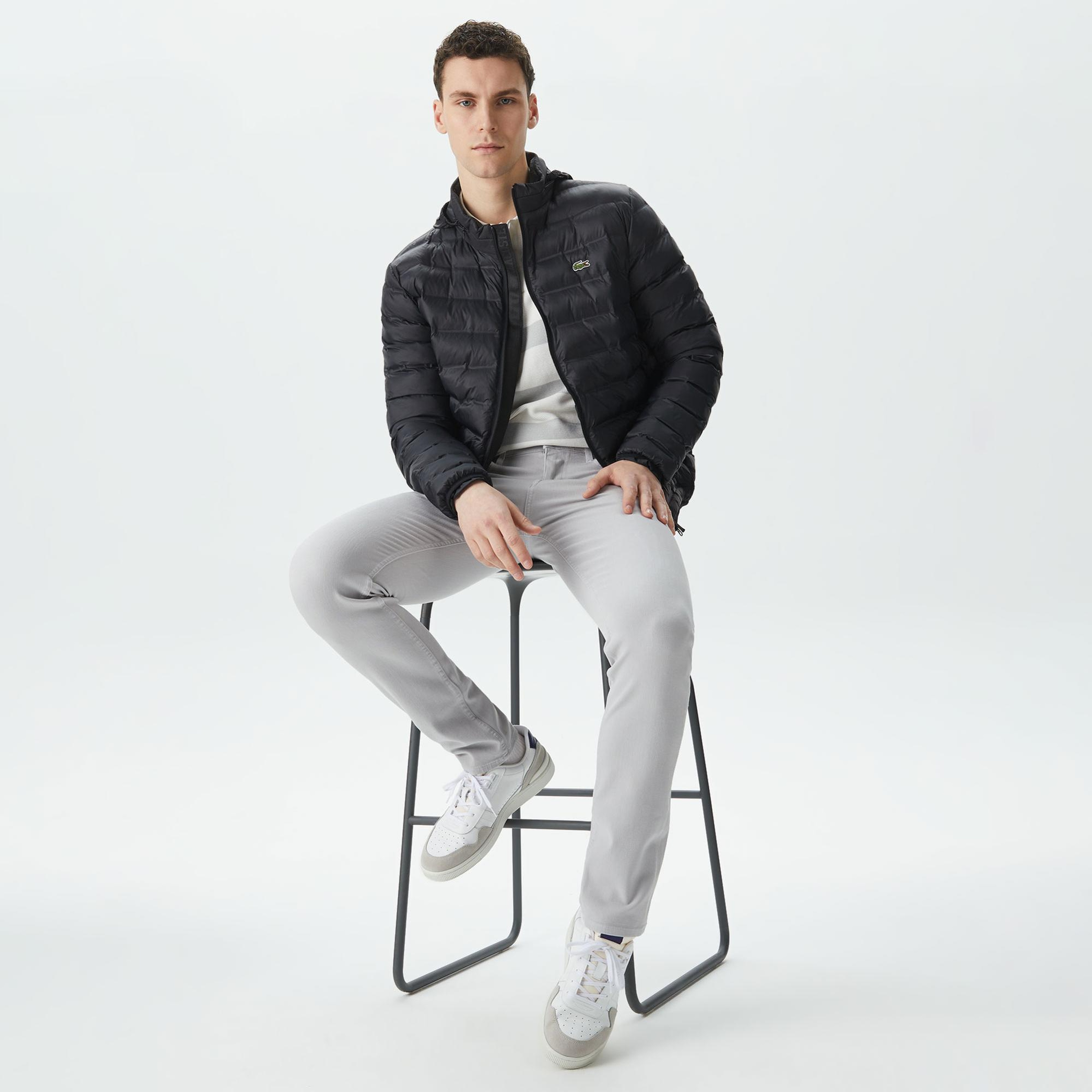 Lacoste Erkek Kapüşonlu Siyah Mont