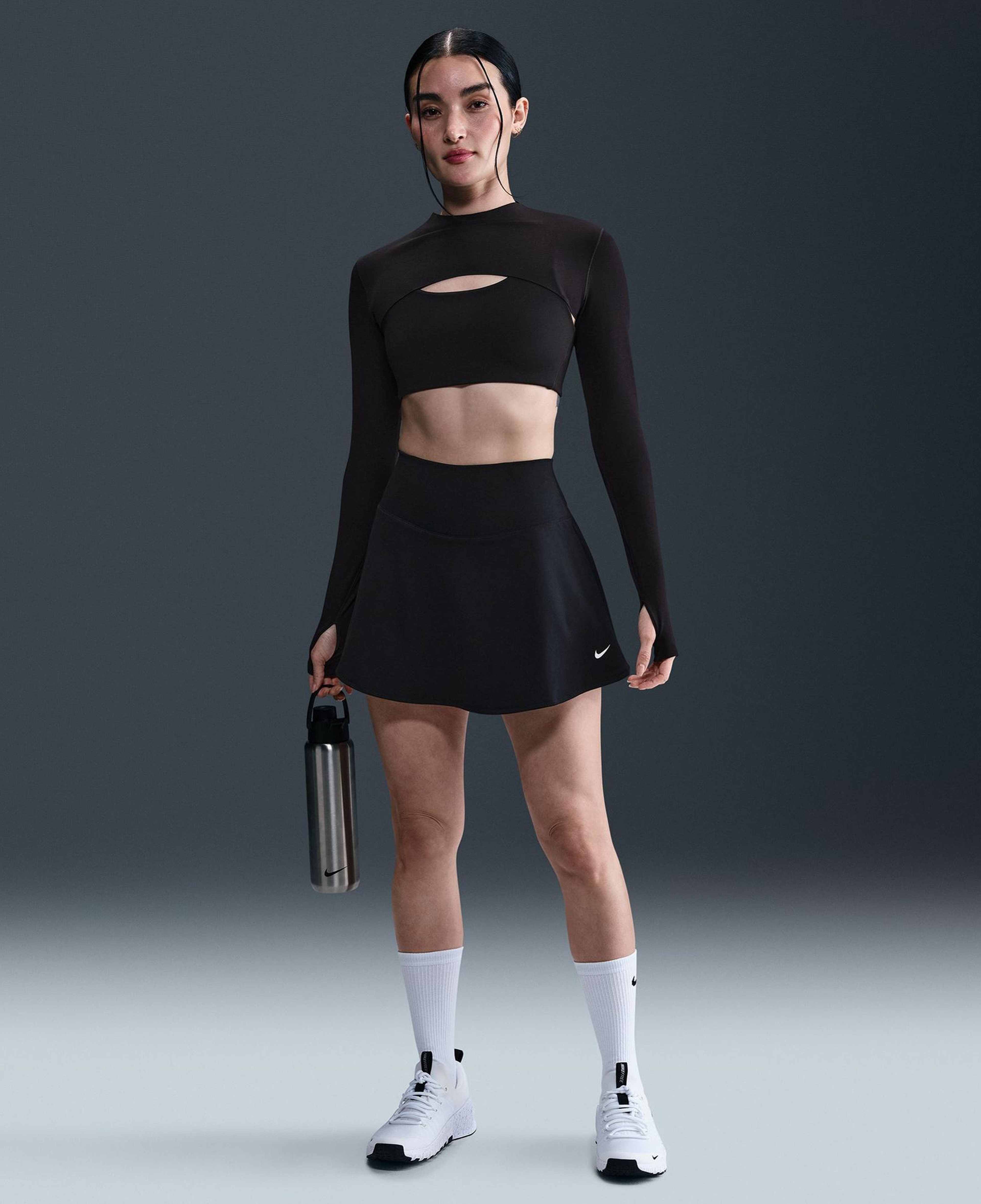 Nike One Dri-Fit Kadın Siyah Etek