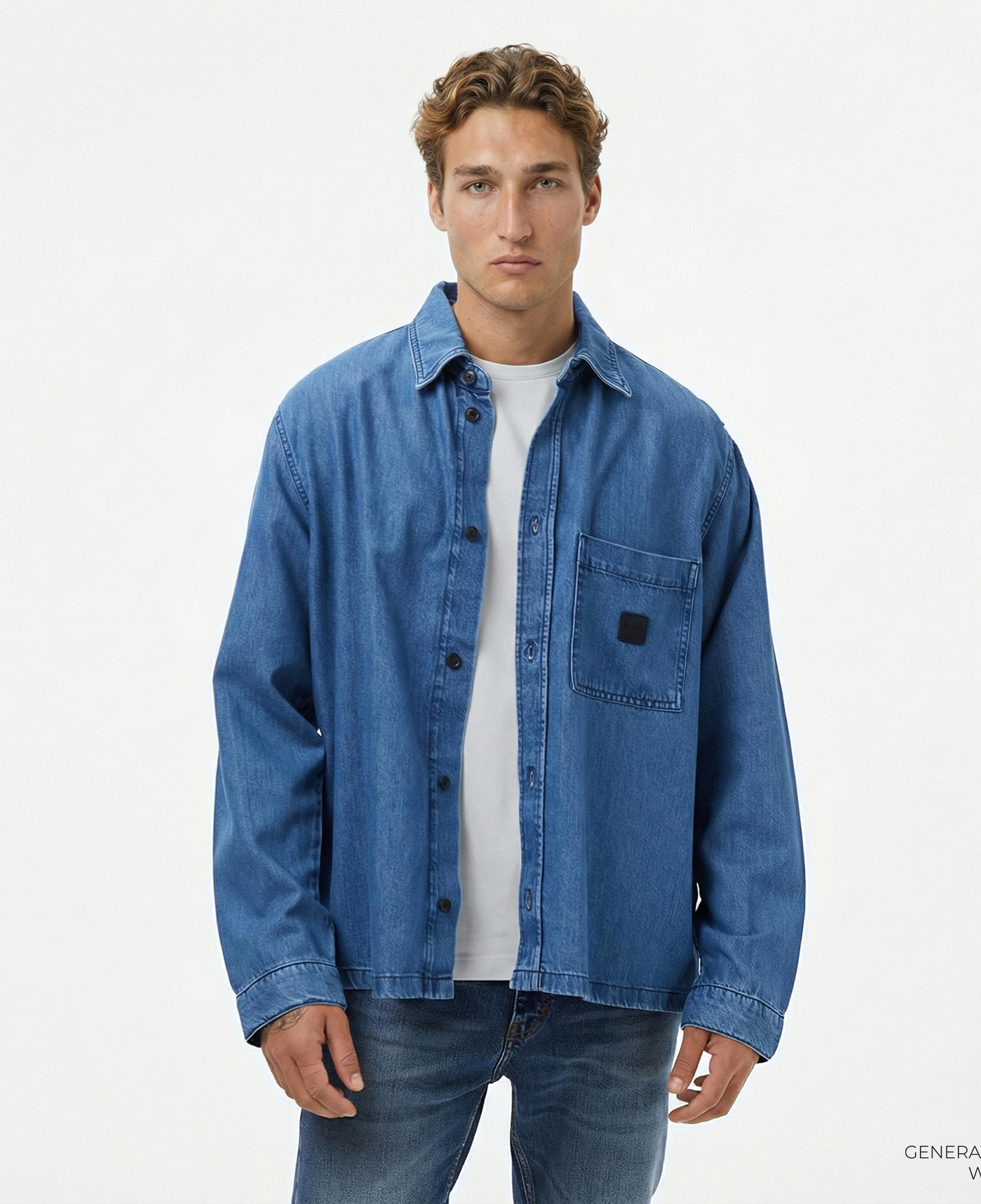 Boss Laredo Erkek Koyu Mavi Gömlek