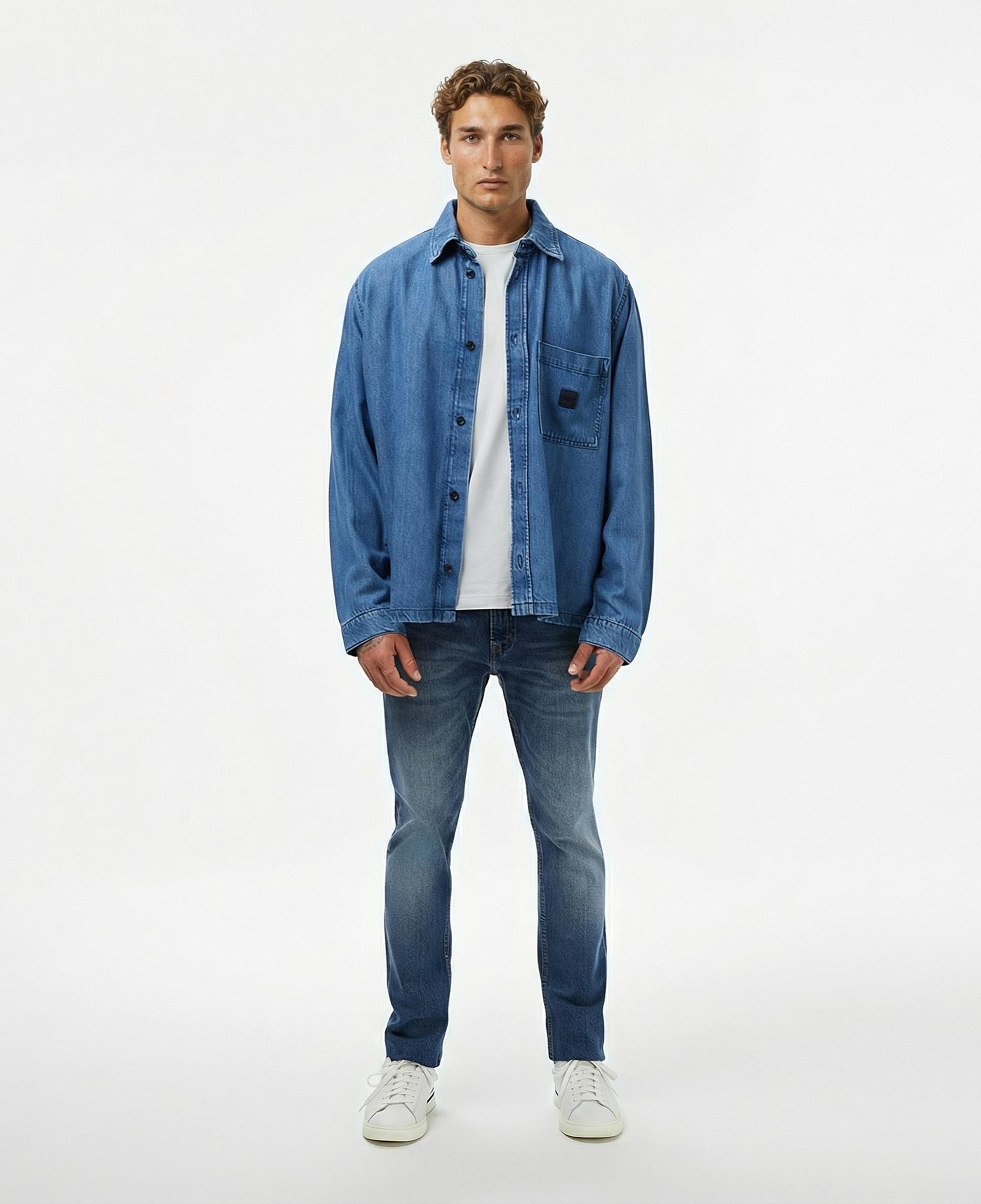 Boss Laredo Erkek Koyu Mavi Gömlek