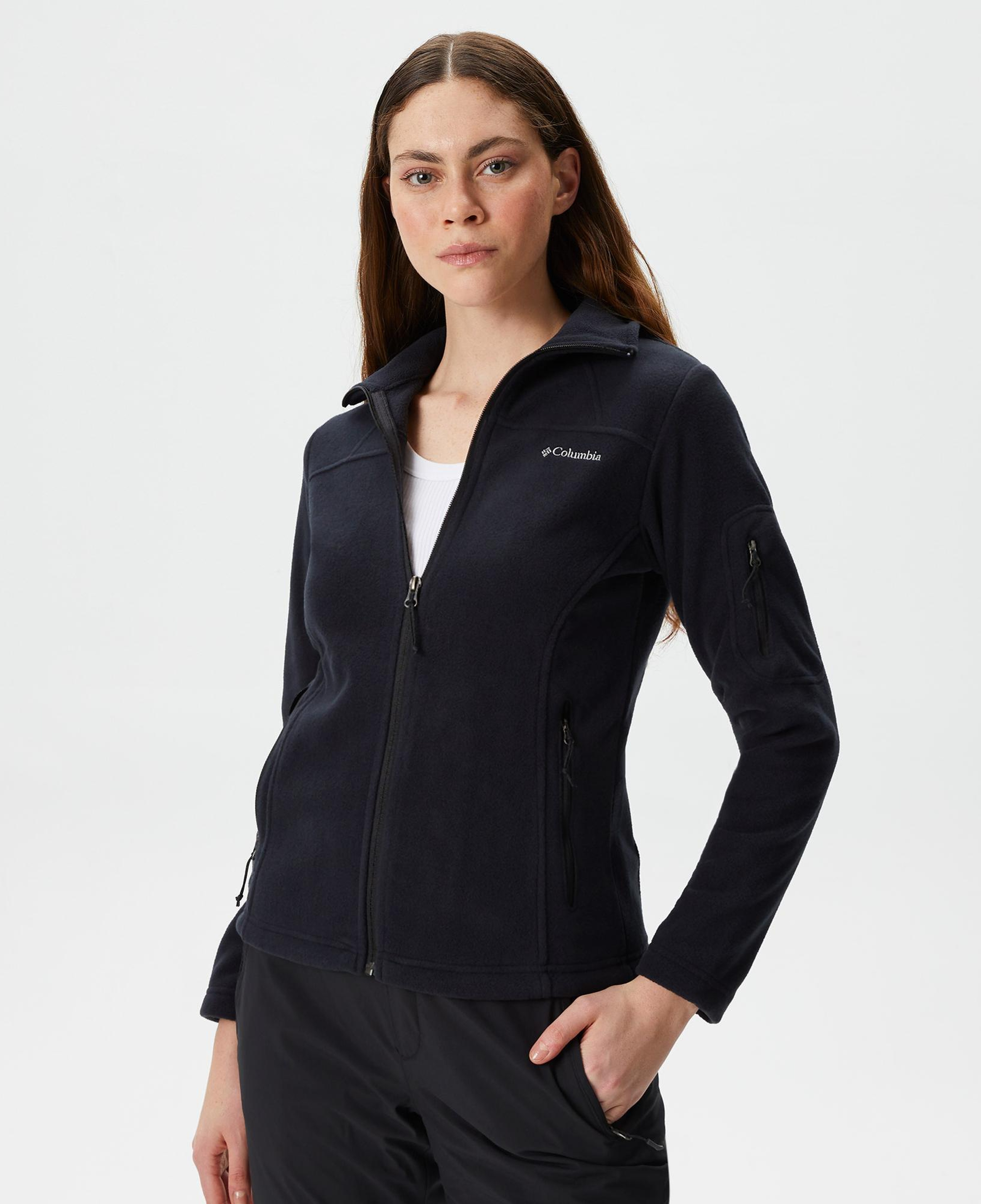 COLUMBIA FAST TREK II  Kadın Siyah Fermuarlı Polar Ceket