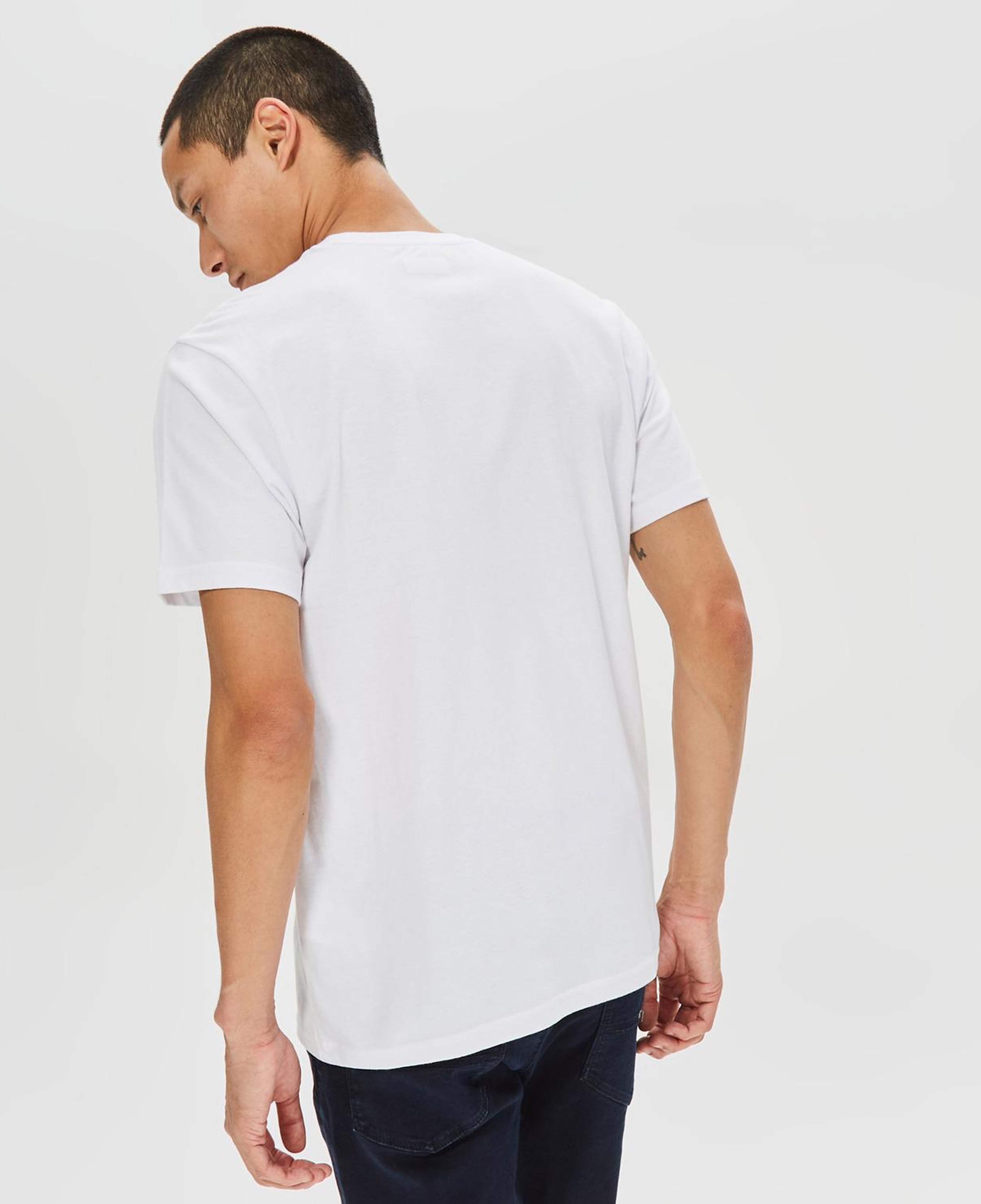 Columbia Basic Sm Logo Brushed Erkek Beyaz T-Shirt