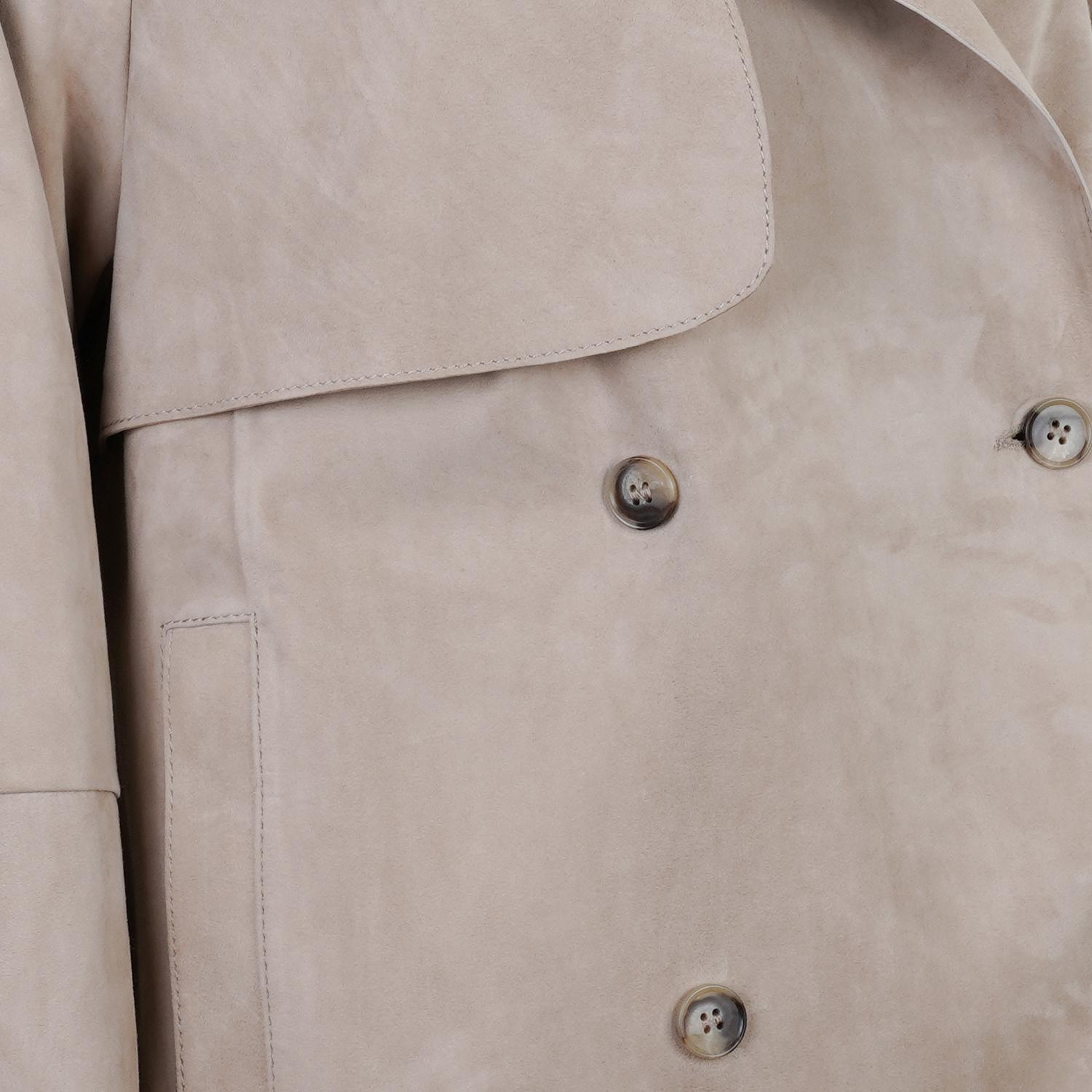 Abree Bej Kadın Süet Deri Ceket