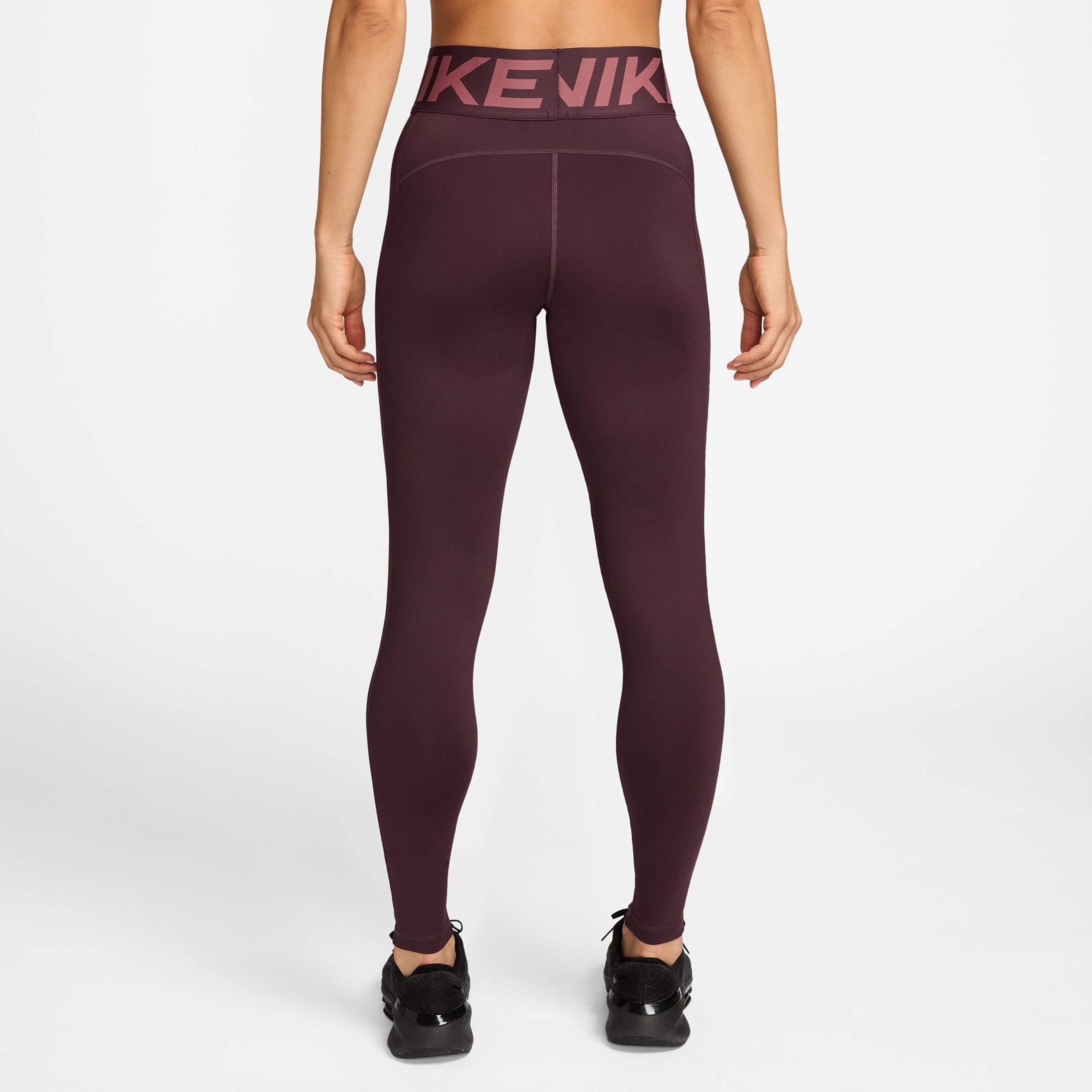 Nike Pro Sculpt Dri-Fit Kadın Bordo Tayt