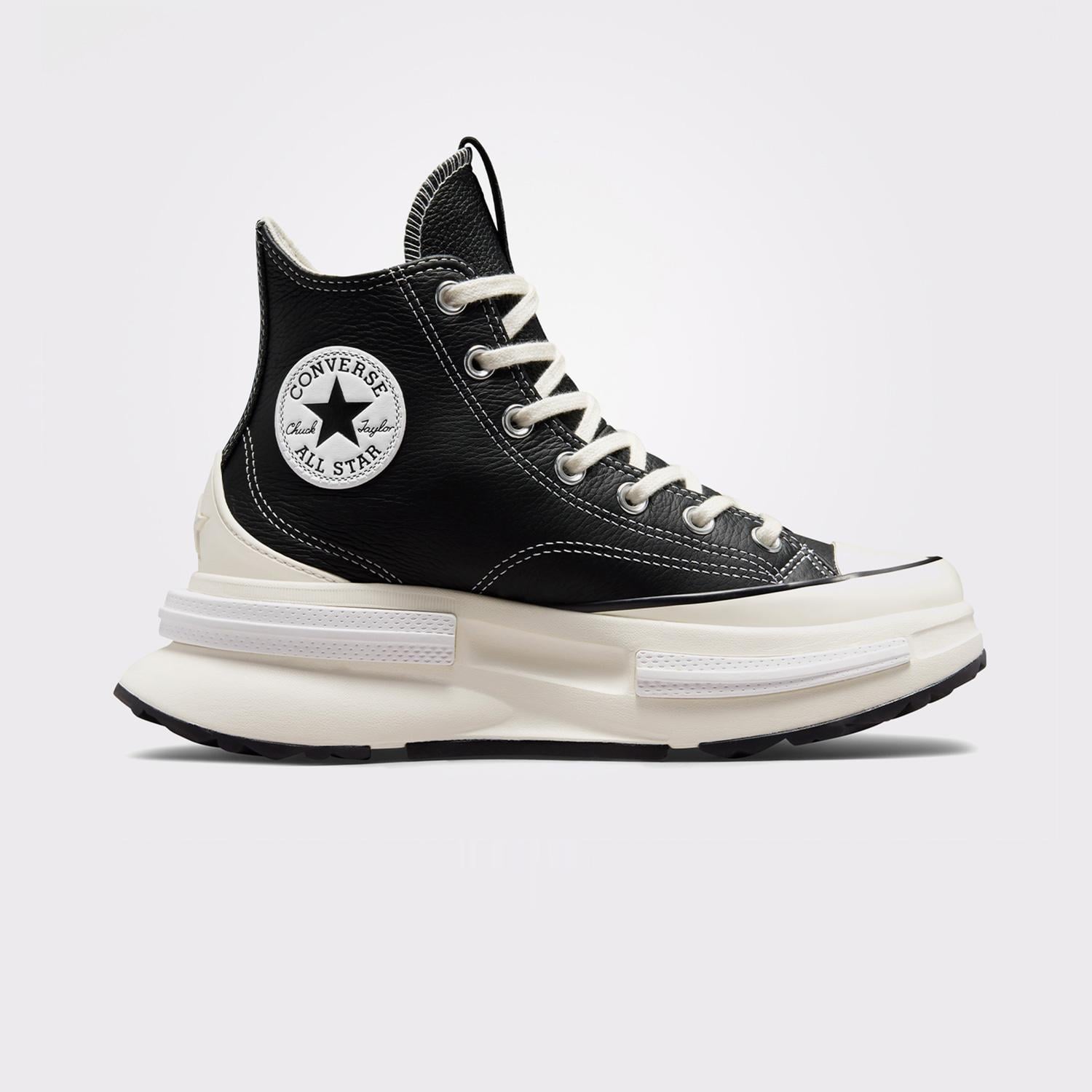 Converse Run Star Legacy Cx Foundational Unisex Siyah Deri Platform Sneaker