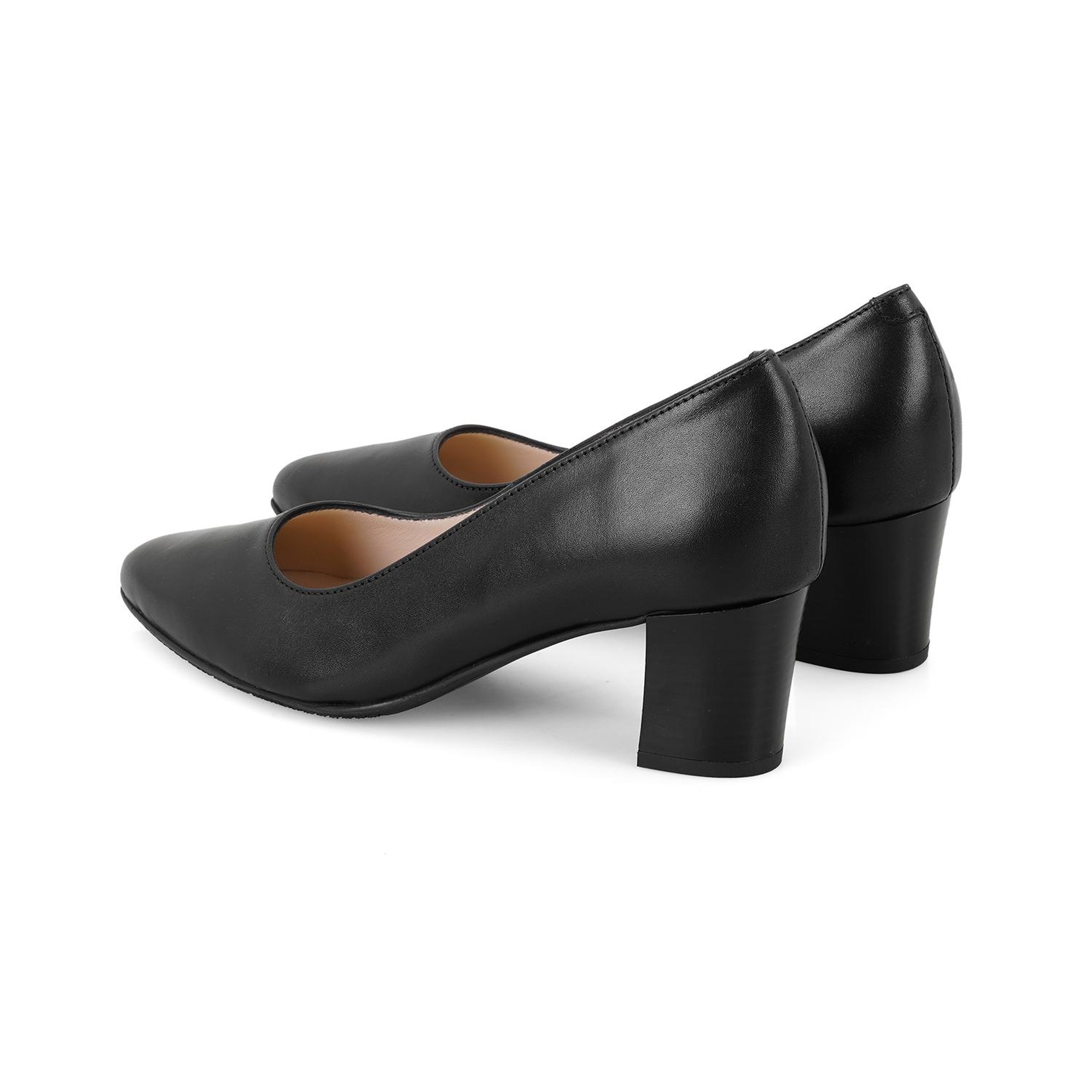 Kadın Siyah DesaComfort Topuklu Deri Klasik Ayakkabı