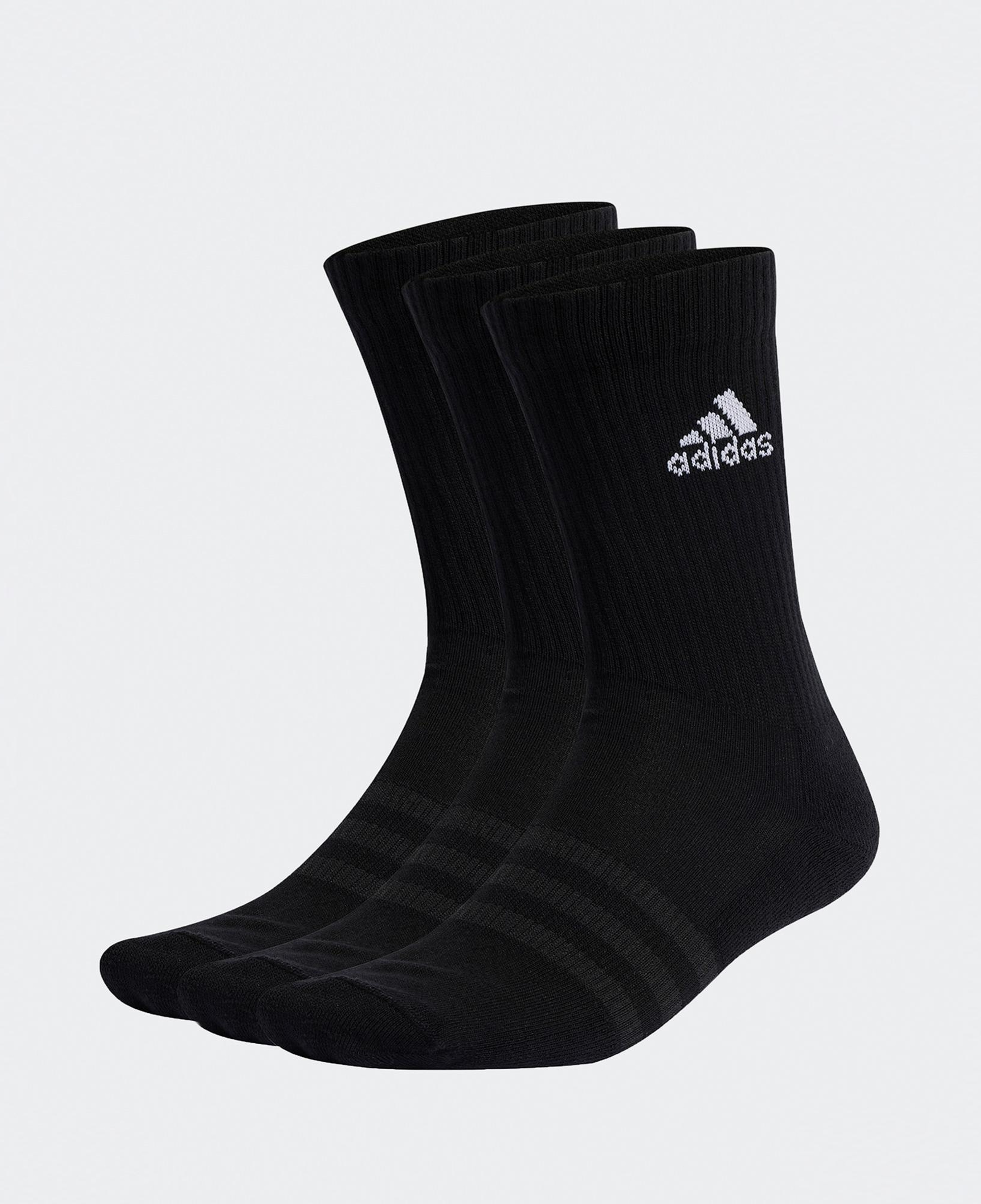 adidas Yastıklamalı Bilekli  3' lü Unisex Siyah Çorap