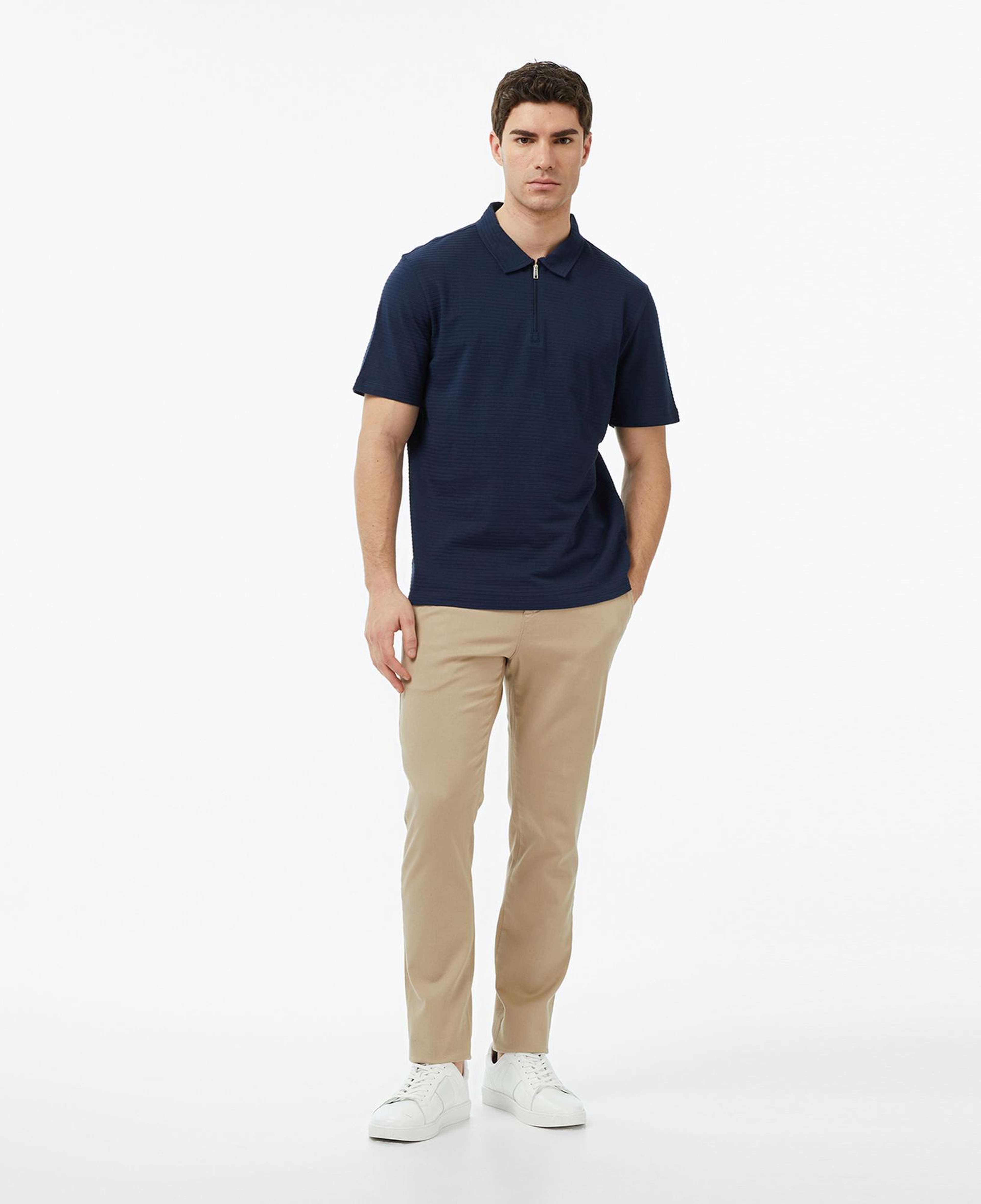 Nautica Erkek Lacivert Regular Fit Çizgili Polo Yaka T-Shirt