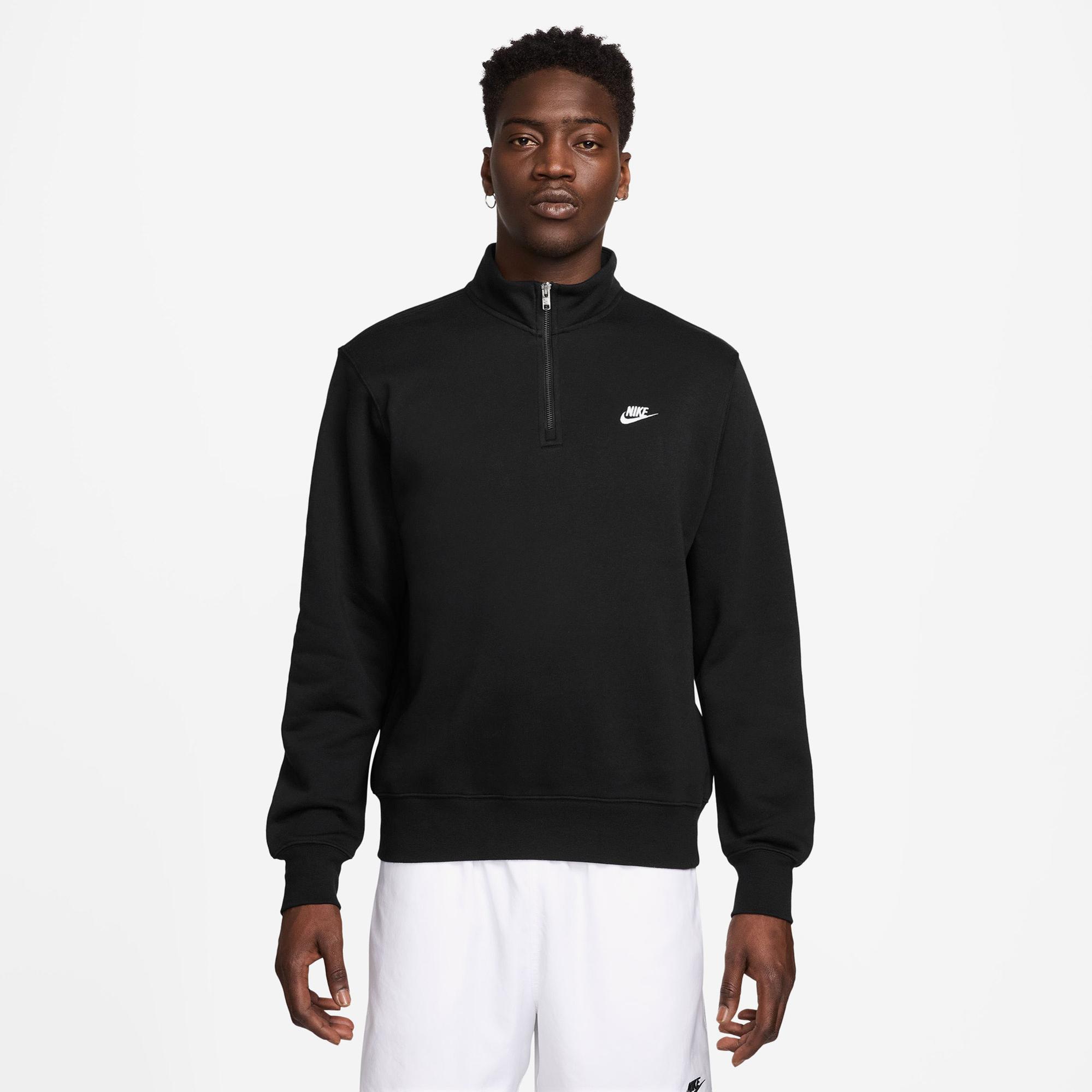Nike Sportswear Club Fleece Top Erkek Siyah Sweatshirt