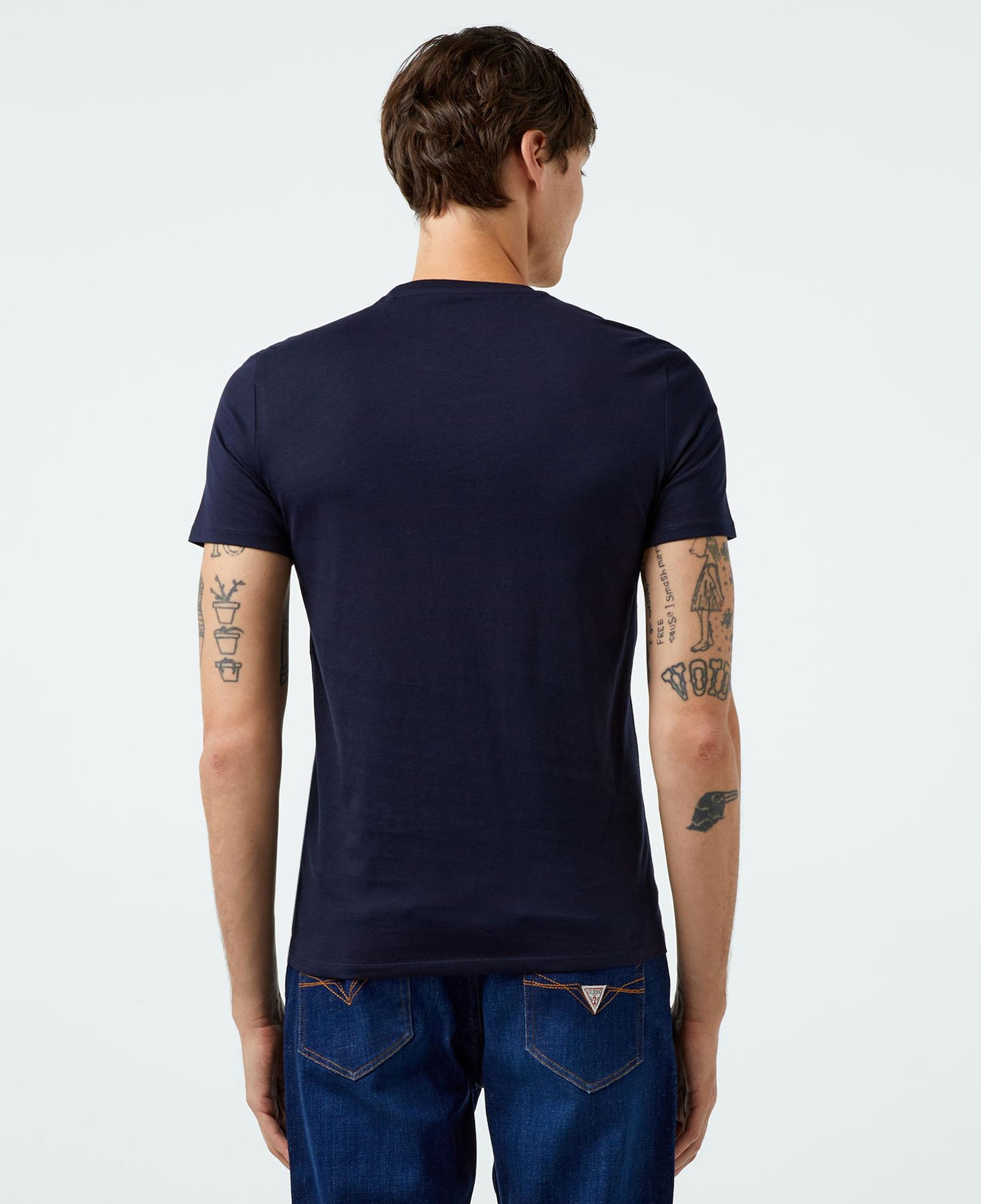 Guess Mid Organic Stream Jersey Erkek Lacivert T-Shirt