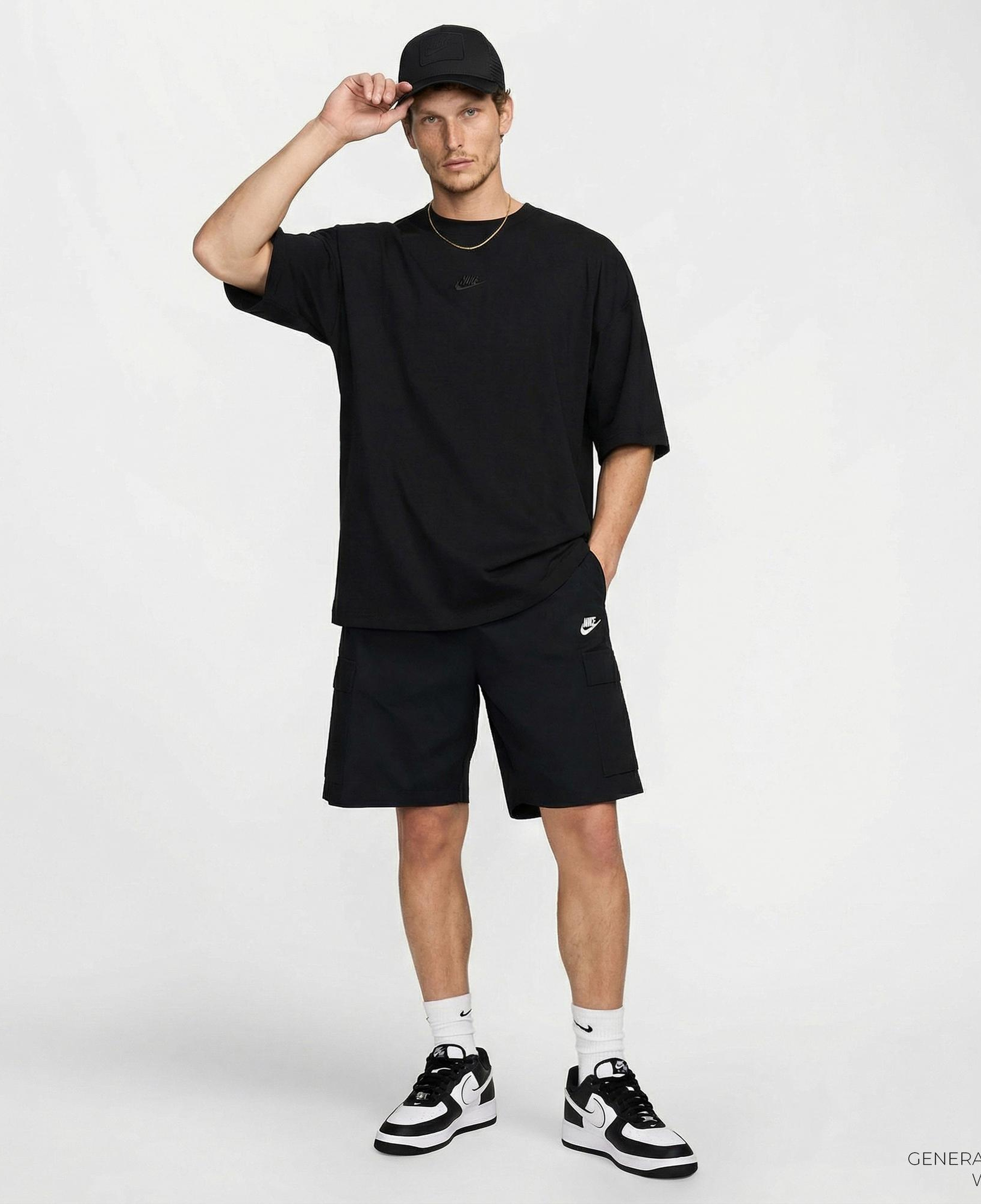 Nike Sportswear Premium Essentials Erkek Siyah T-Shirt
