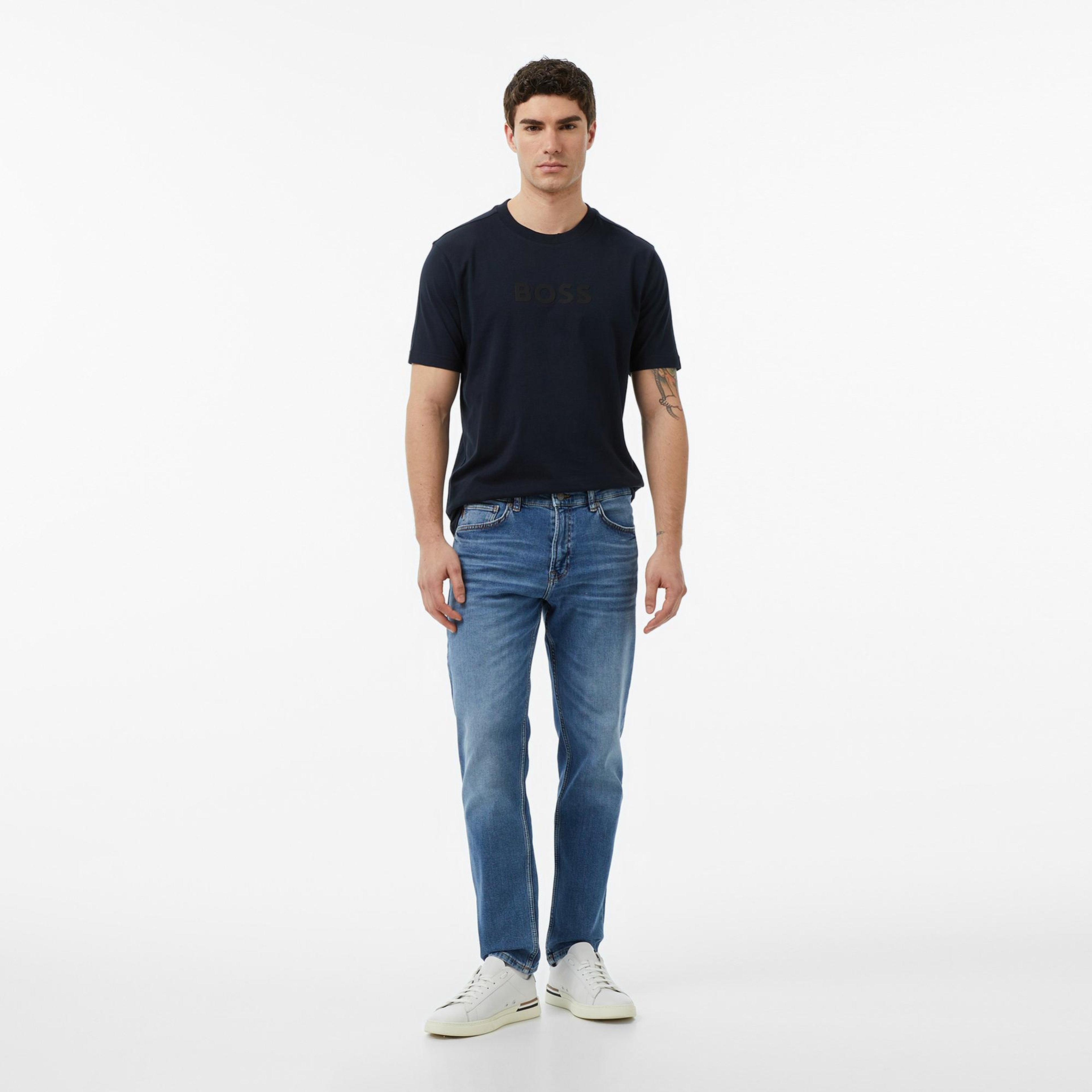 Boss TS Logo Erkek Lacivert T-Shirt