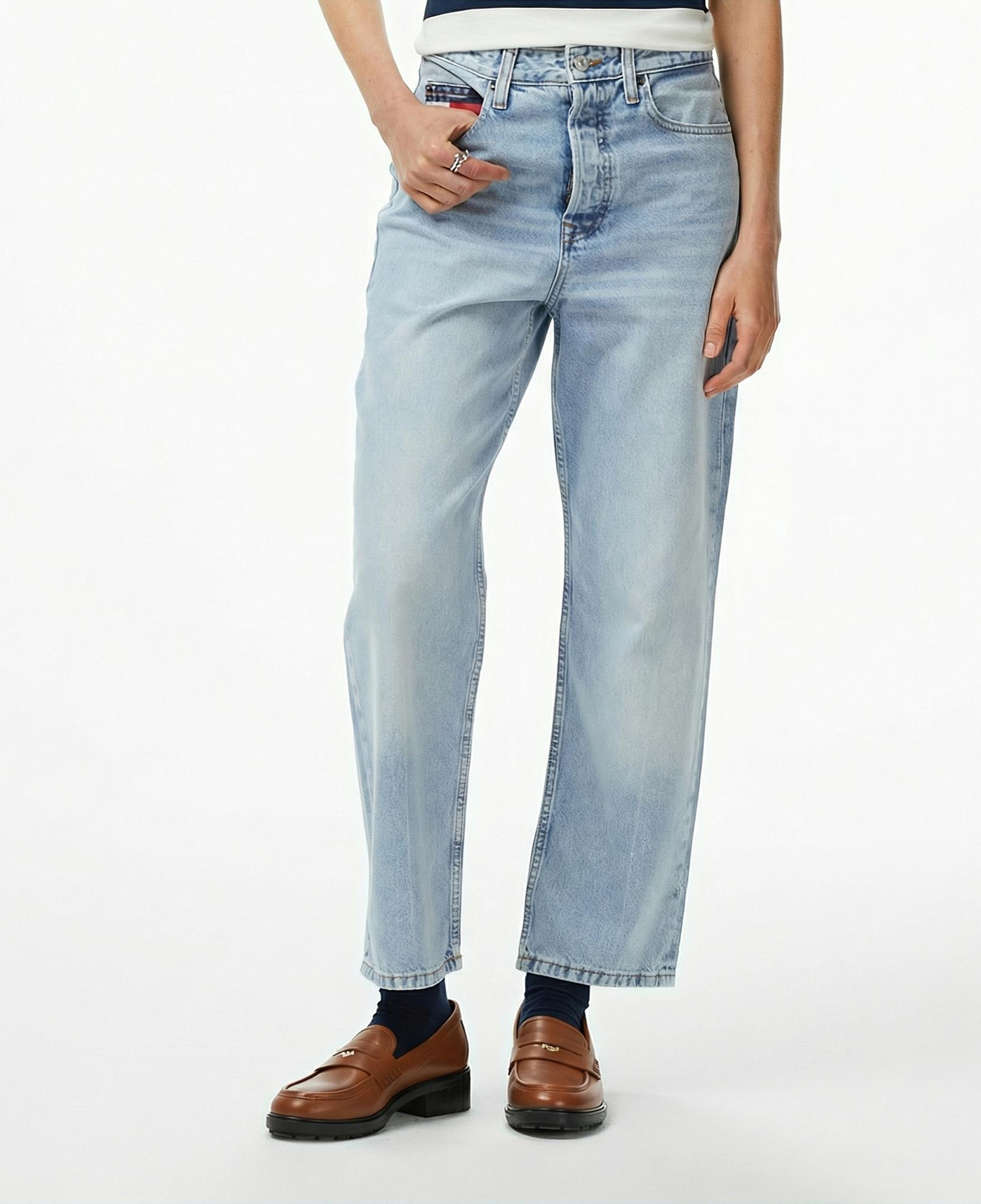 Tommy Hilfiger Layla High Rise Slim Kadın Straight Mavi Jean Pantolon