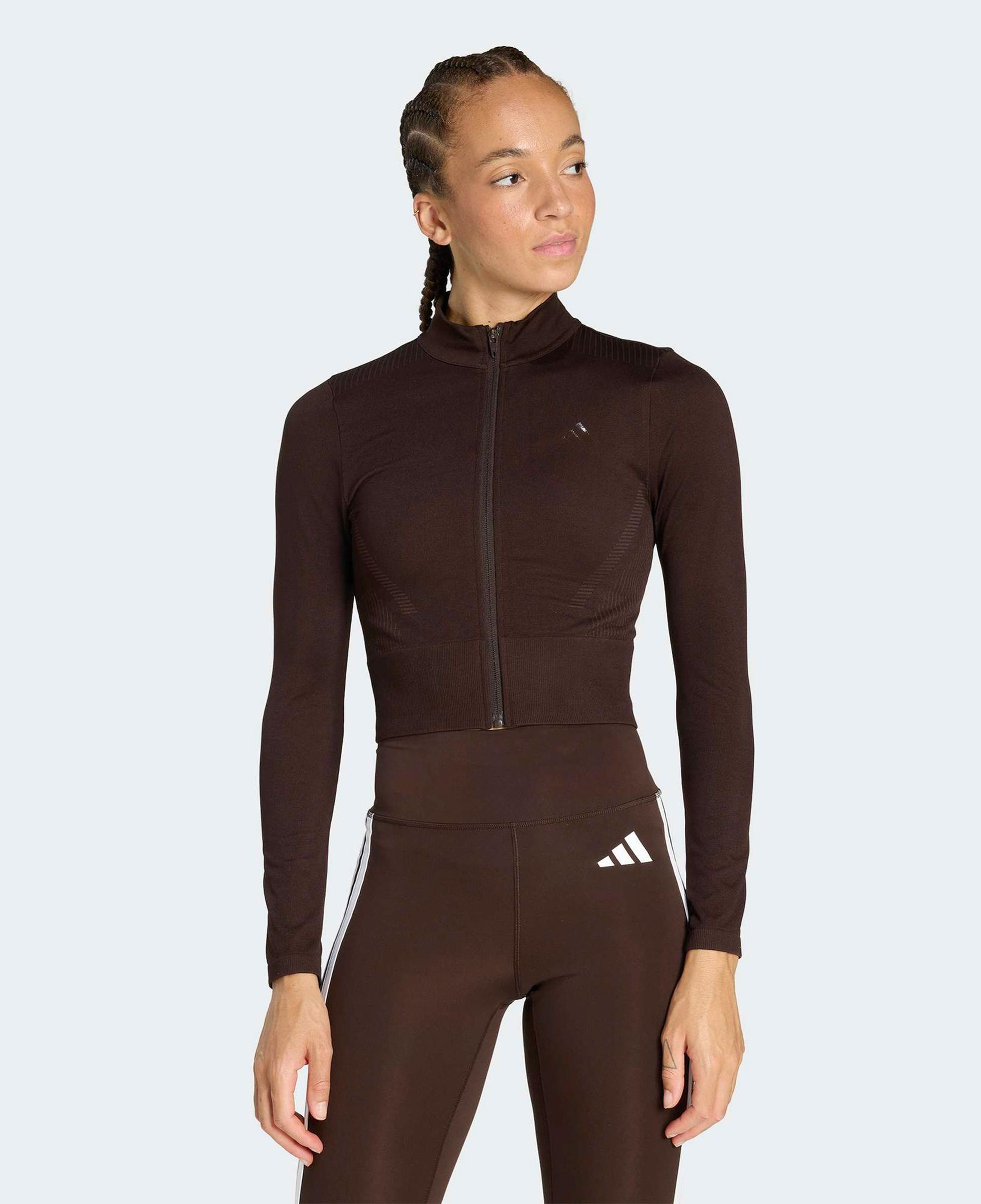 adidas Workout Essentials Kadın Kahverengi Sweatshirt