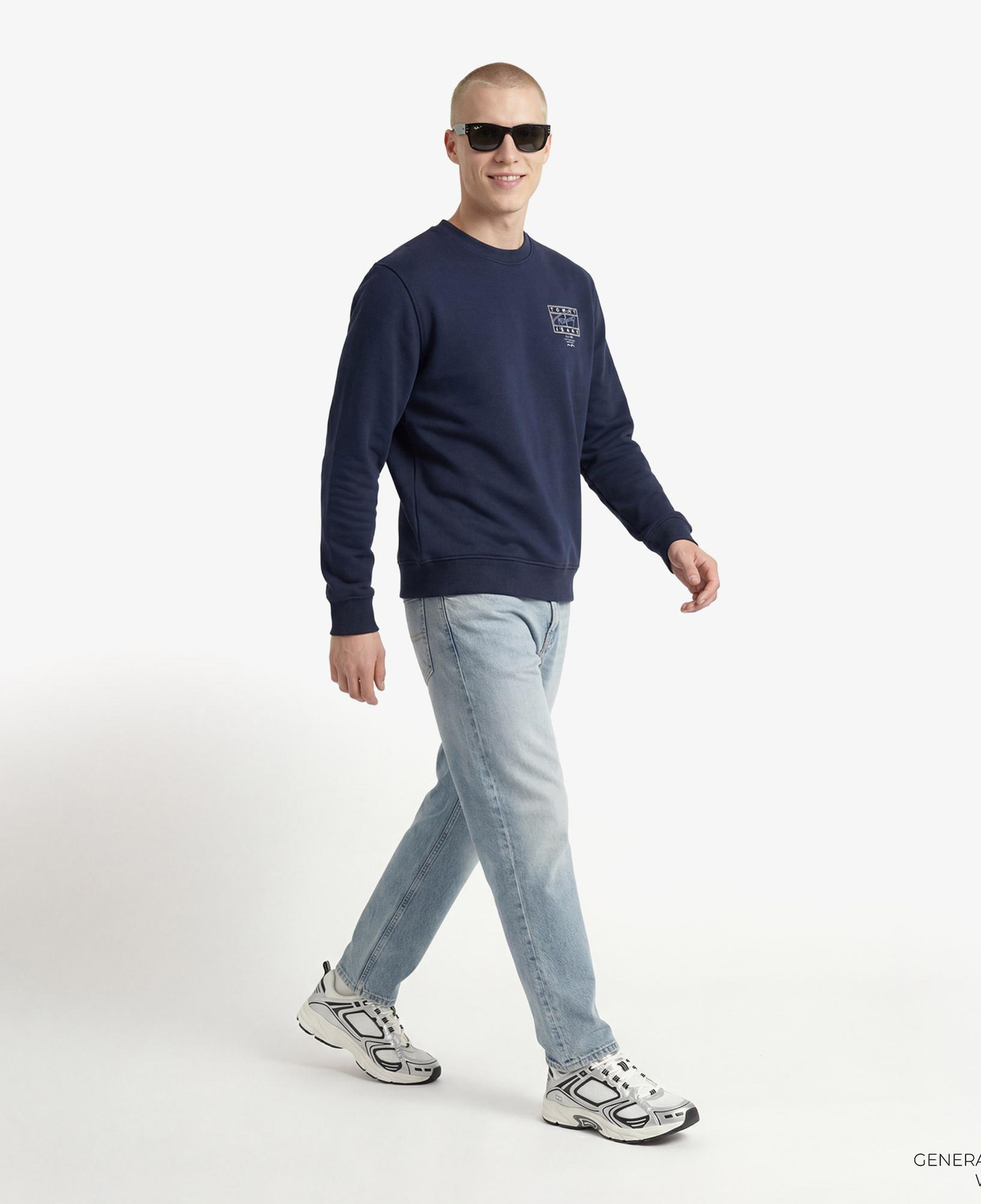 Tommy Hilfiger Signature Erkek Lacivert Sweatshirt