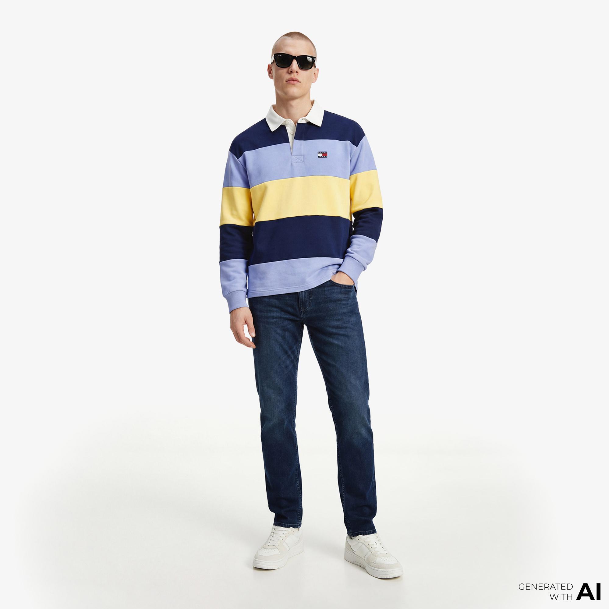 Tommy Hilfiger Badge Erkek Renkli Sweatshirt