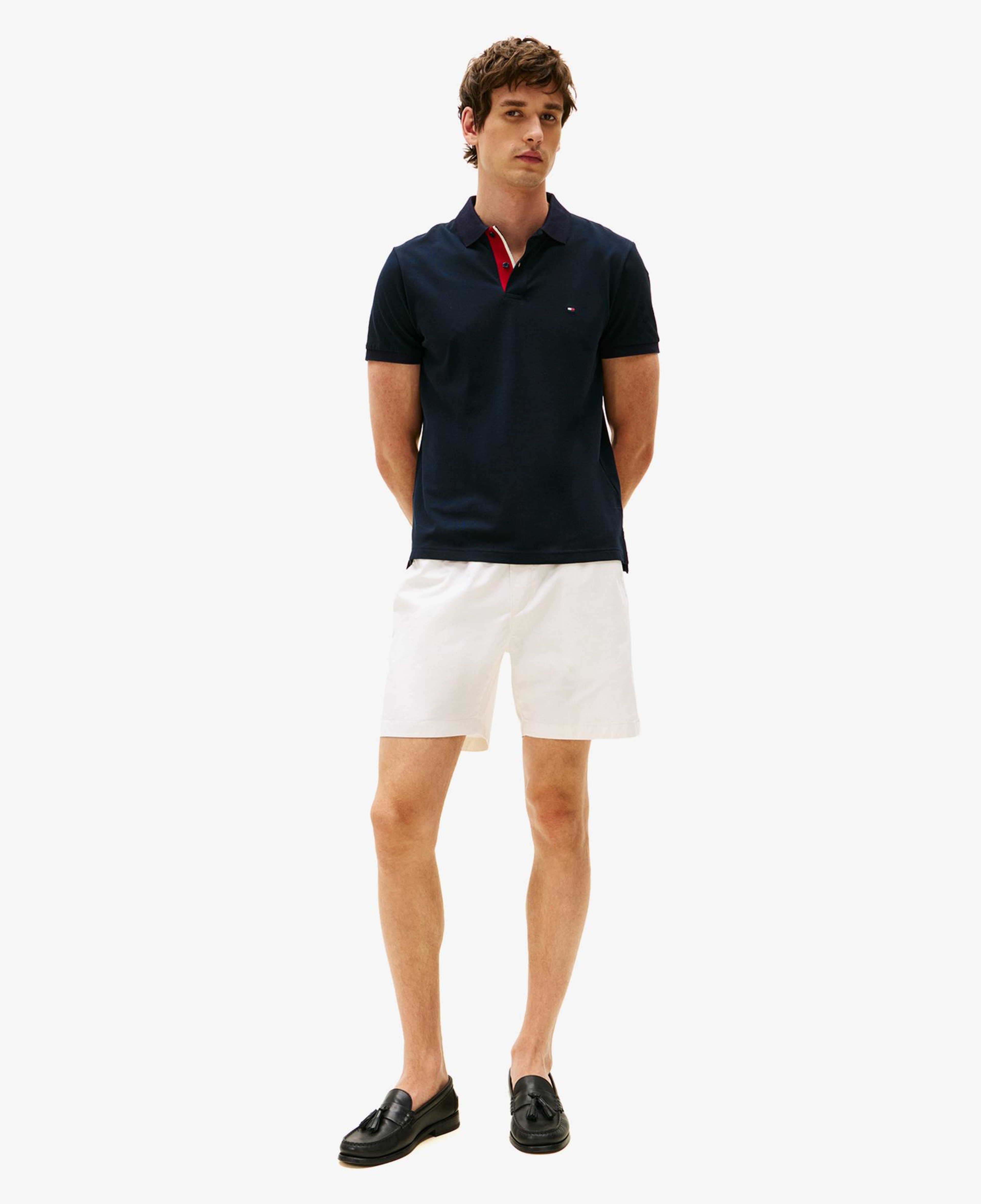 Tommy Hilfiger Contrast Collar Erkek Lacivert Polo Yaka T-Shirt