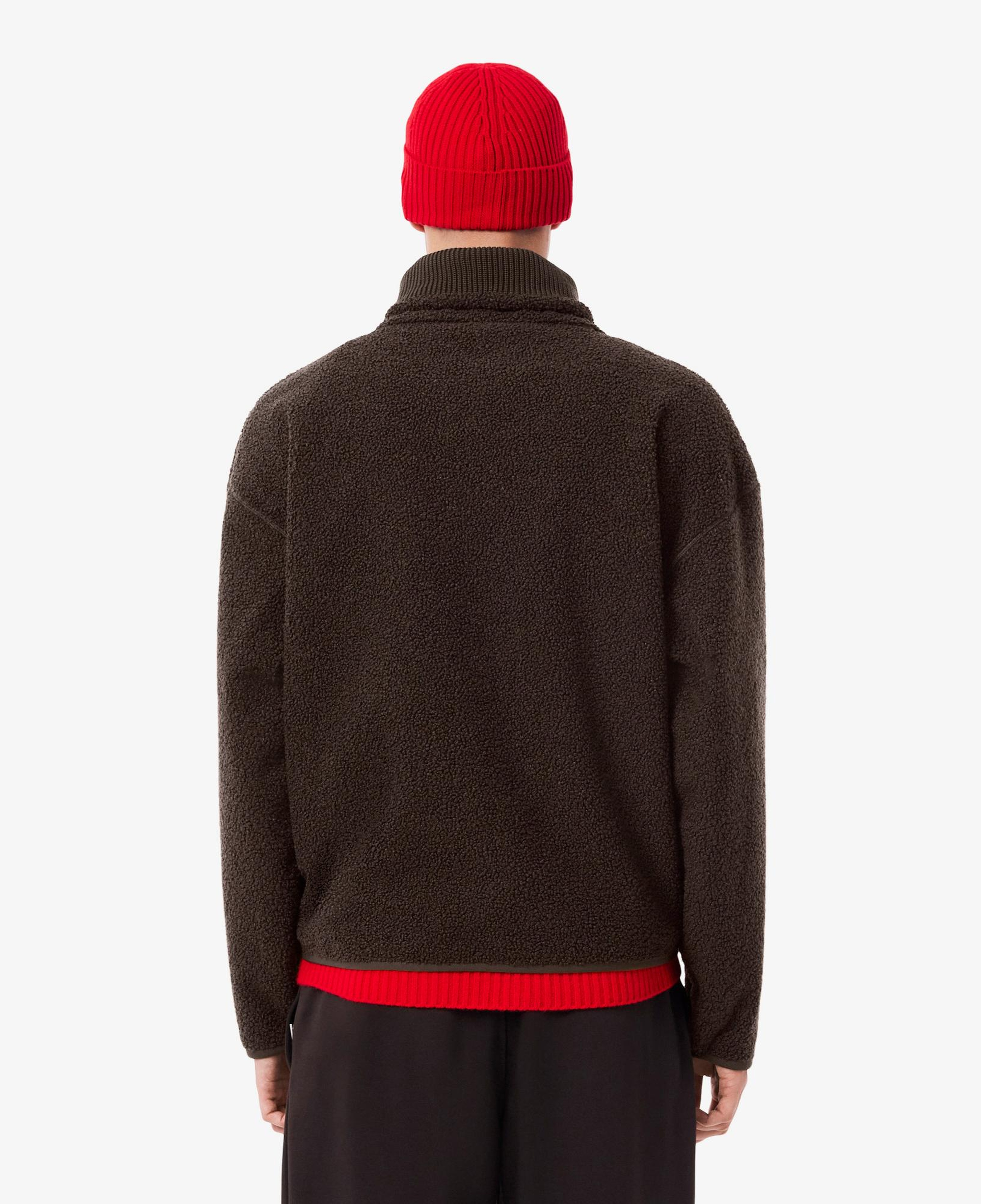 Lacoste Erkek Loose Fit Yarım Fermuarlı Kahverengi Sweatshirt