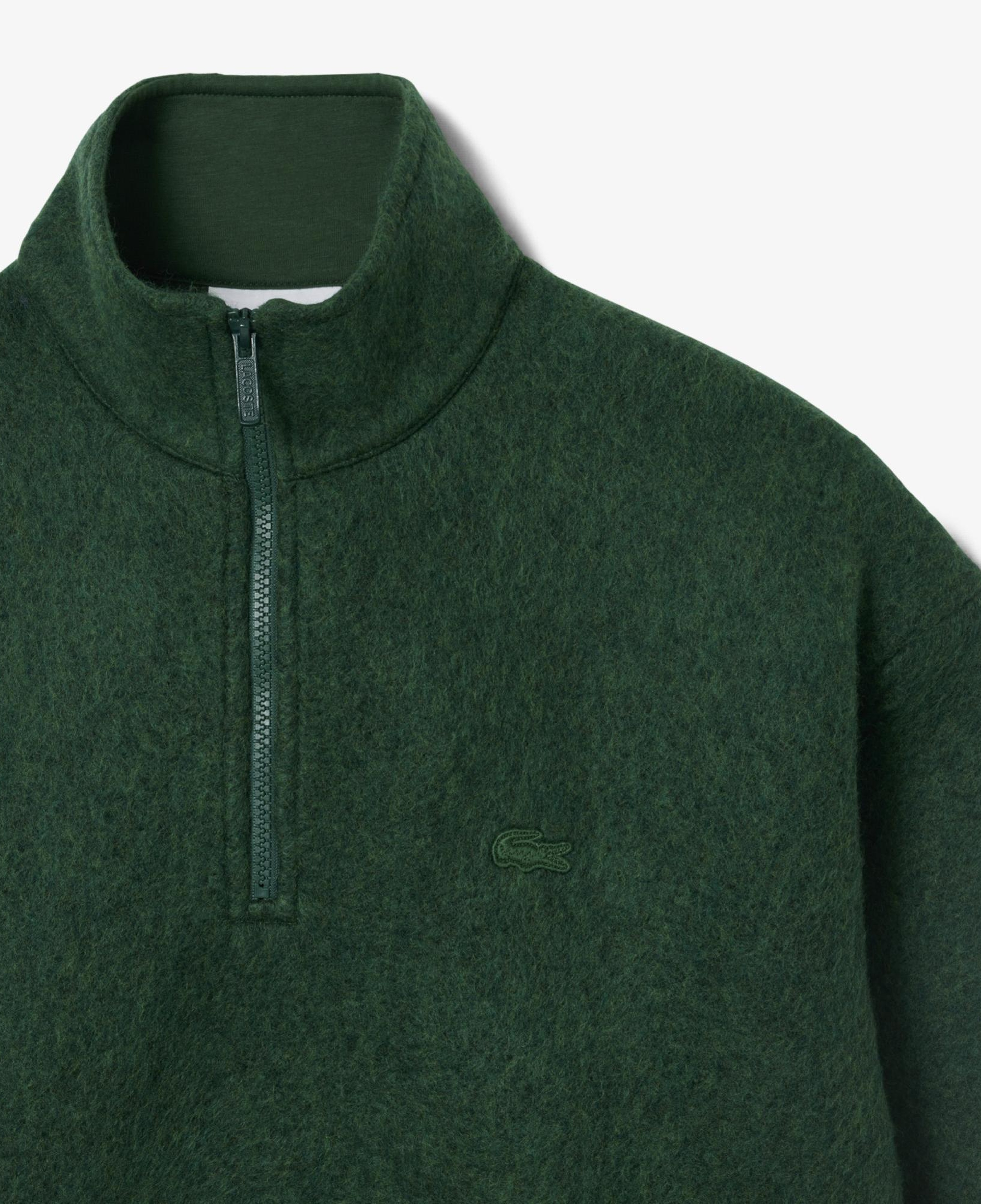 Lacoste Erkek Loose Fit Yarım Fermuarlı Yeşil Sweatshirt