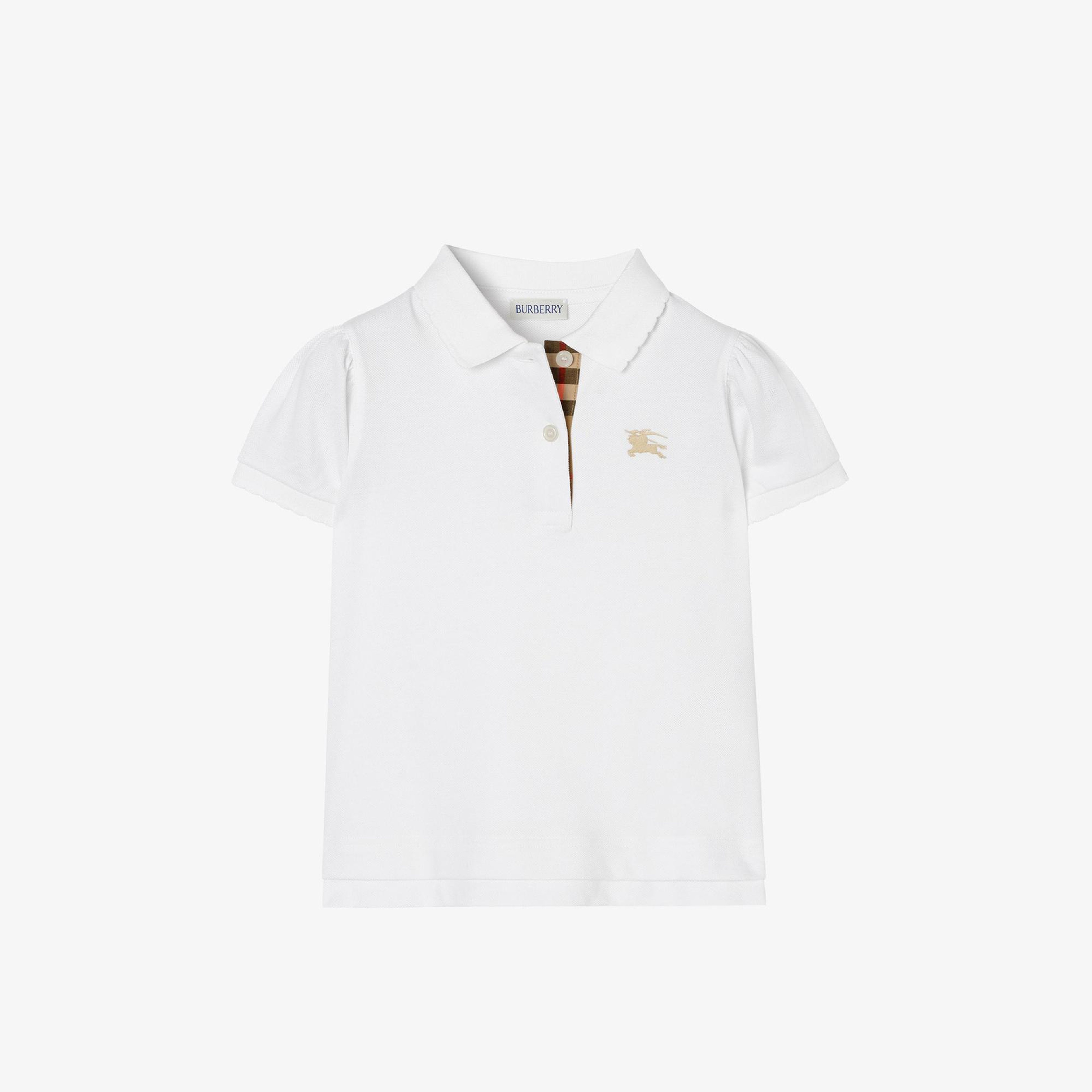 Burberry Cotton Çocuk Beyaz Polo