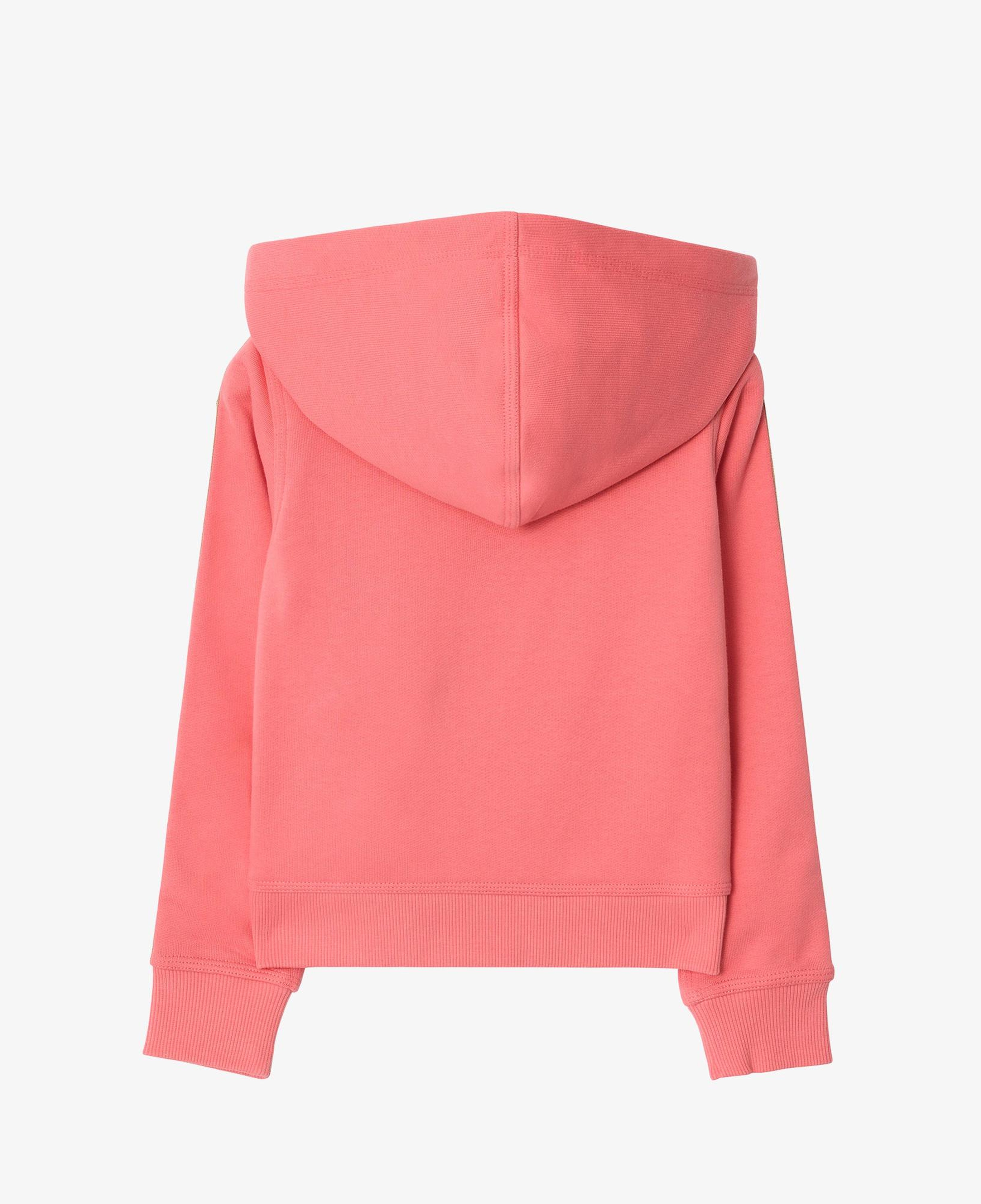 Burberry Check Trim Cotton Zip Çocuk Pembe Hoodie