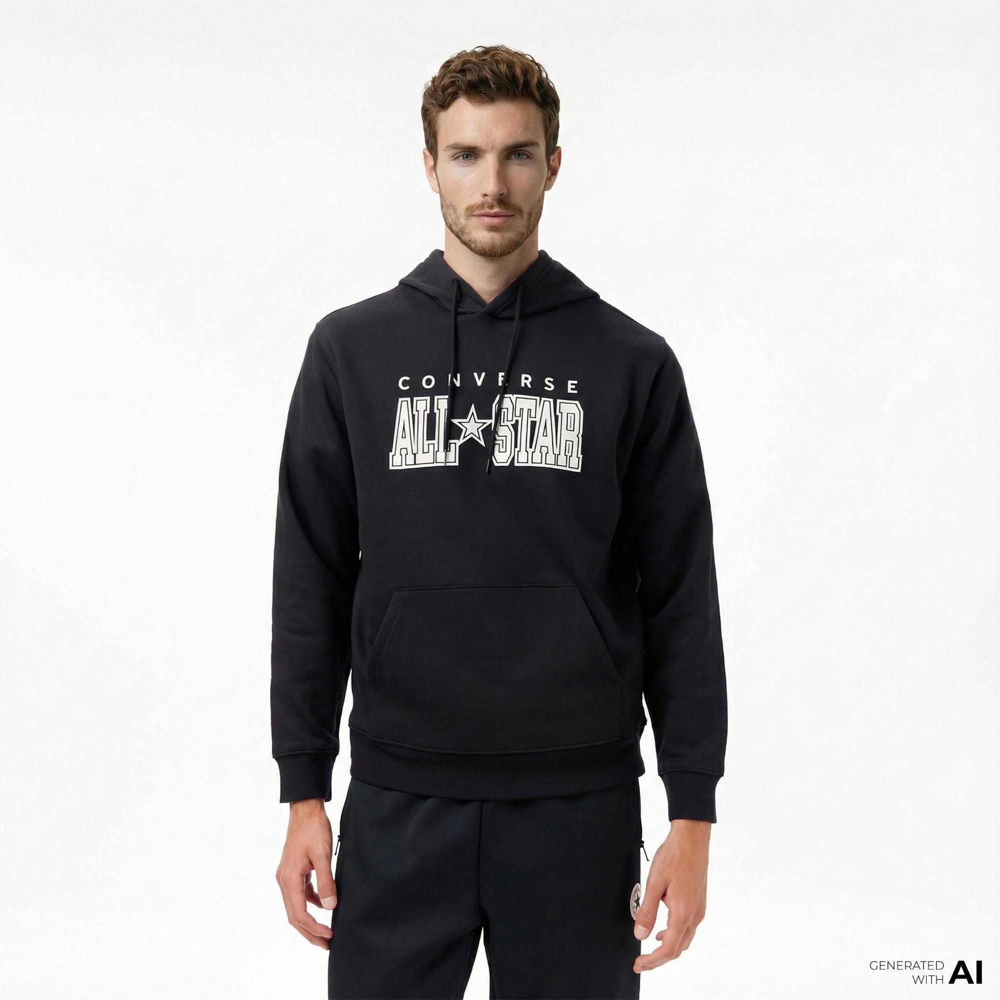 Converse Erkek Siyah Sweatshirt