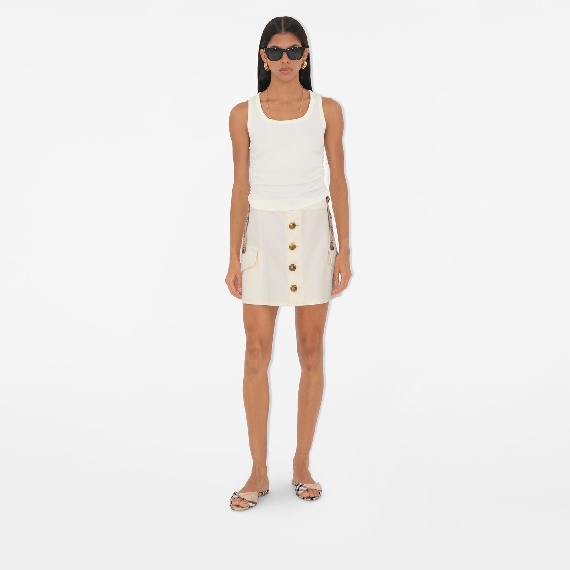 Burberry Mule Linen Blend Mews Kadın Bej Terlik