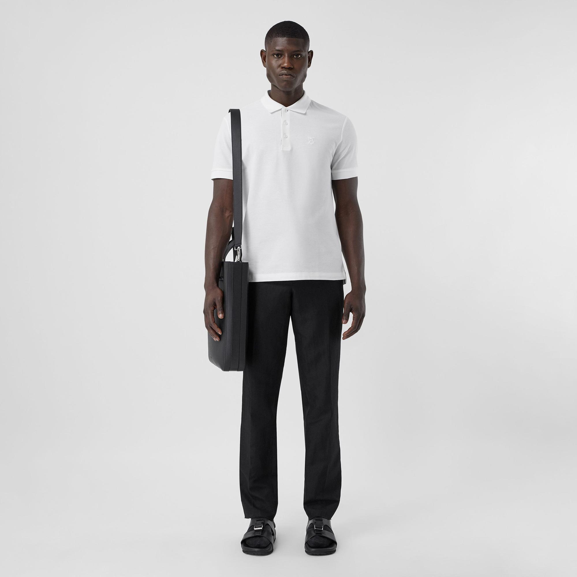 Burberry Eddie Monogram Motif Cotton Piqu