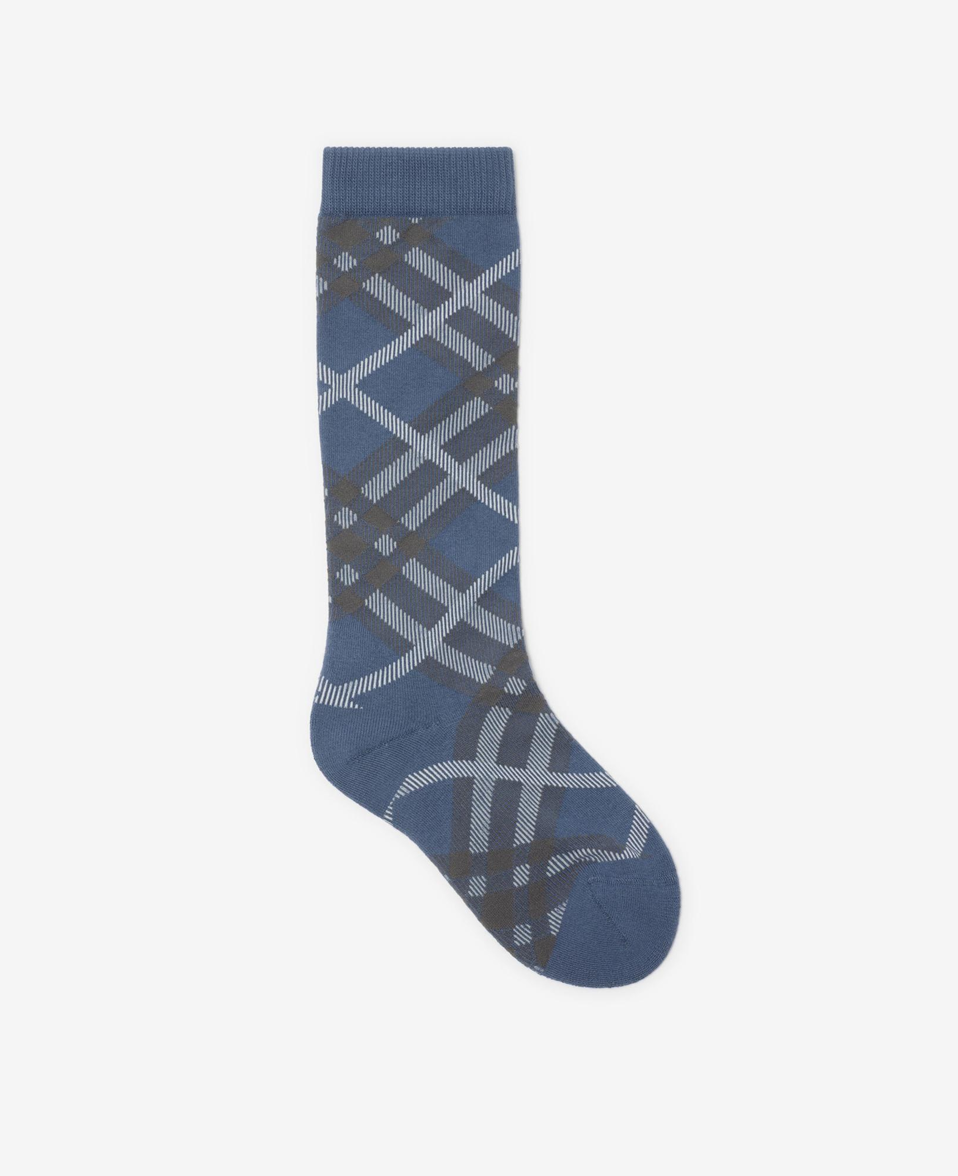 Burberry Seasonal Cotton Blend Kadın Mavi Çorap